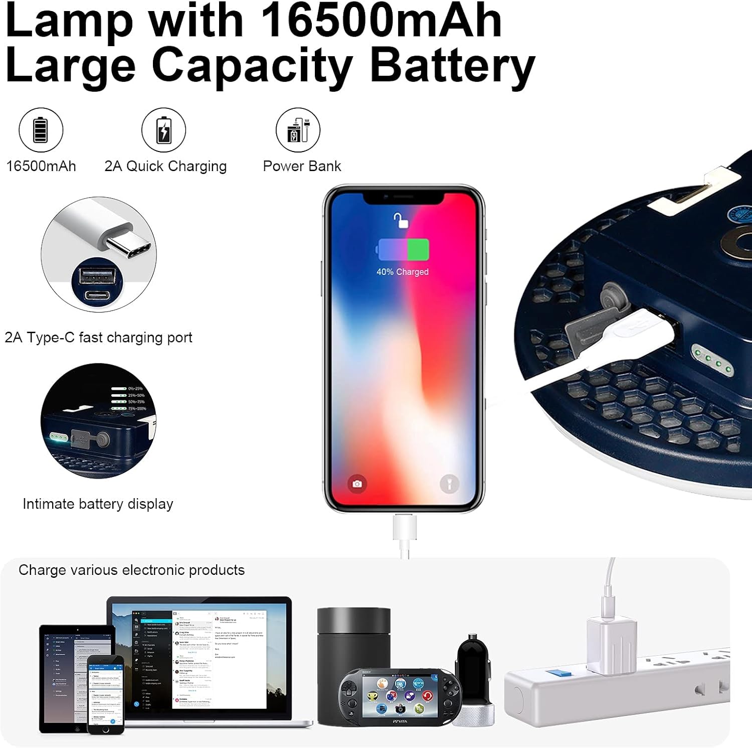Iodoo 6000K Portable LED Tent Lantern