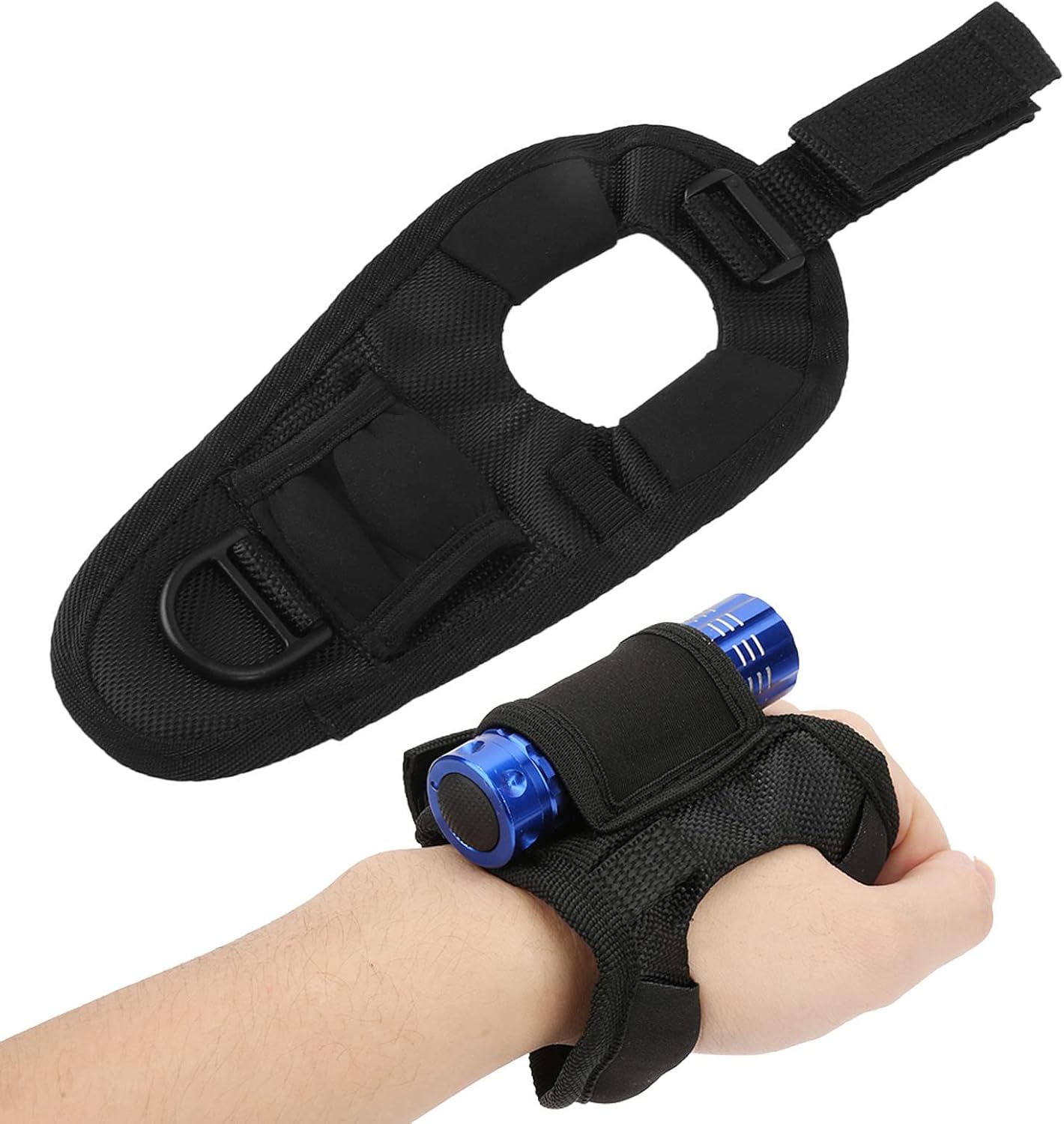 Adjustable Diving Flashlight Gloves Hands-Free Protection for Divers