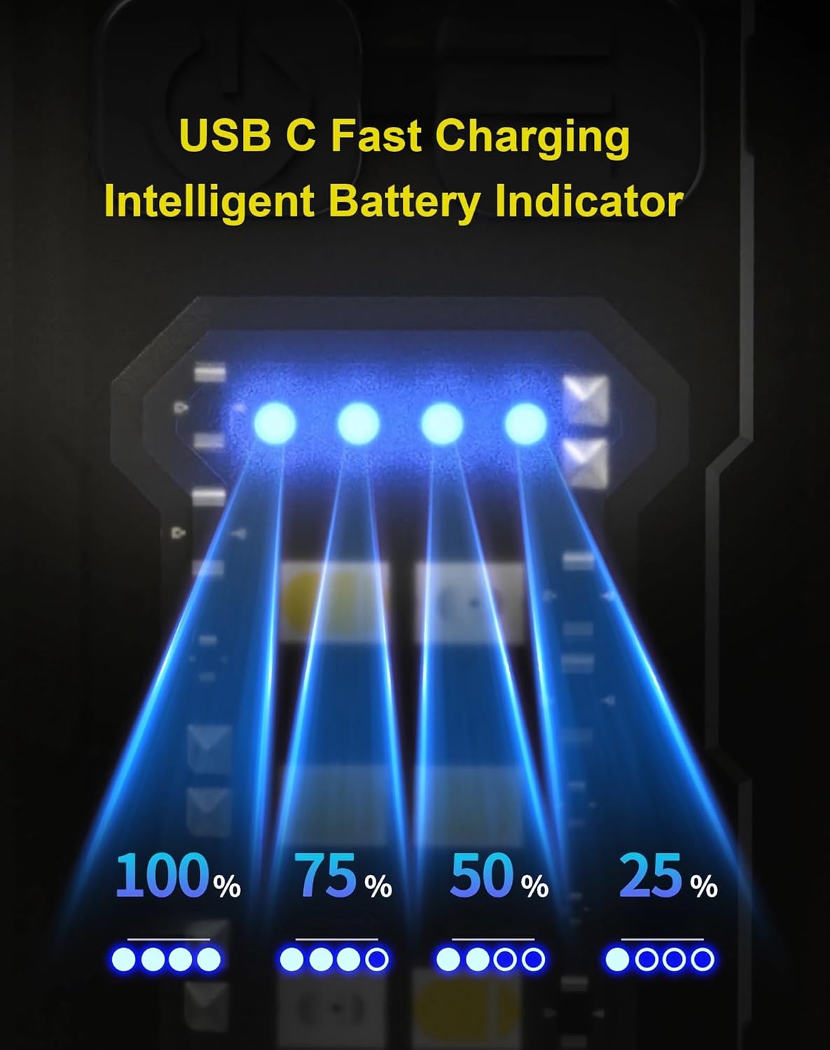 Compact Rechargeable IP65 Handheld Flashlight with 8 Modes