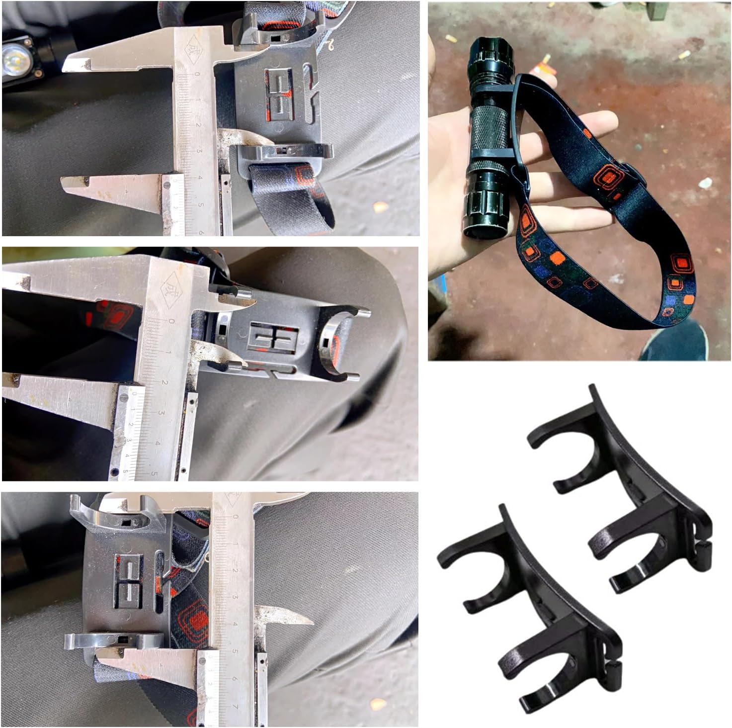 3-Piece Headlamp Bracket Clips for LED Headlamps