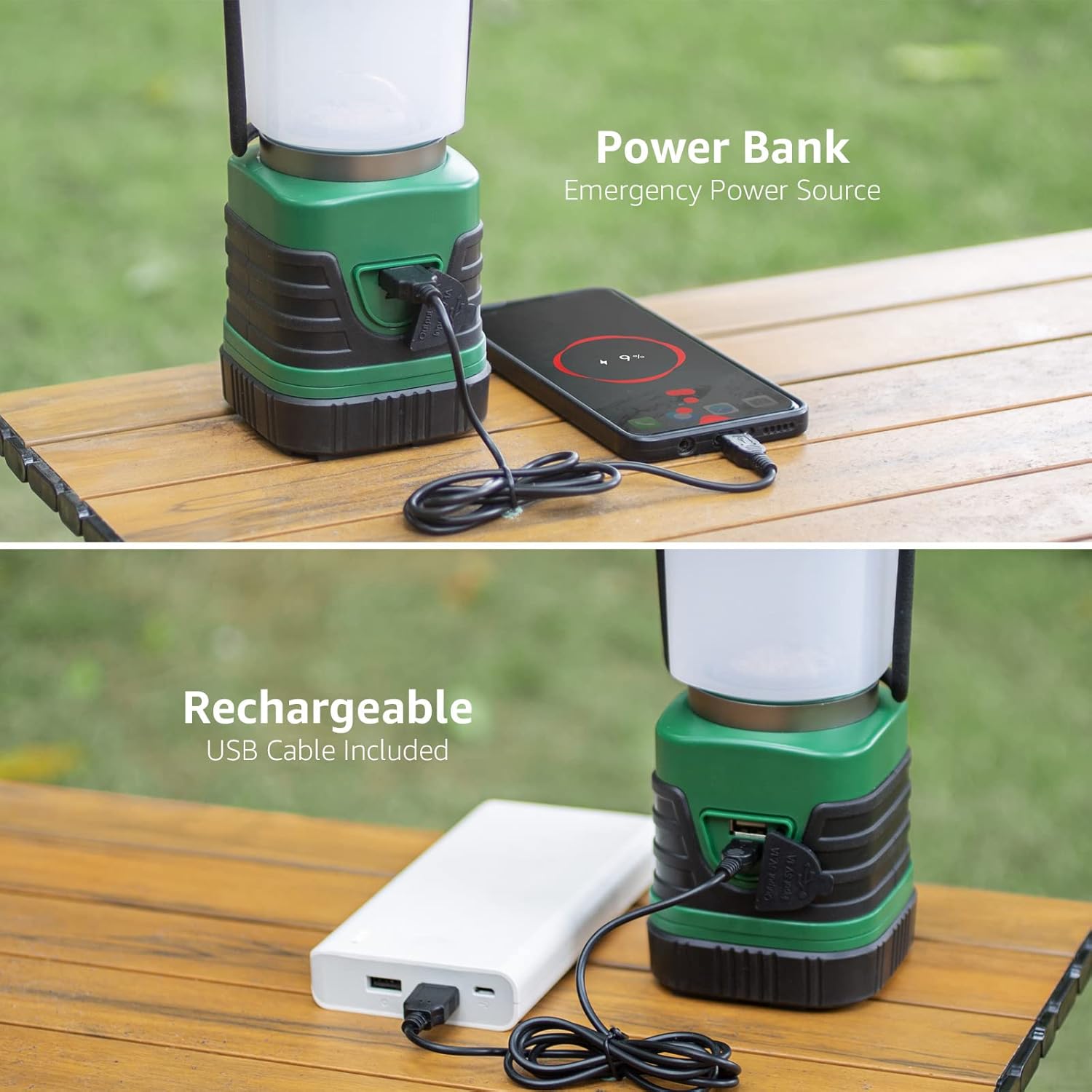 Lighting EVER Rechargeable LED Camping Lantern 1000LM 4400mAh Power Bank