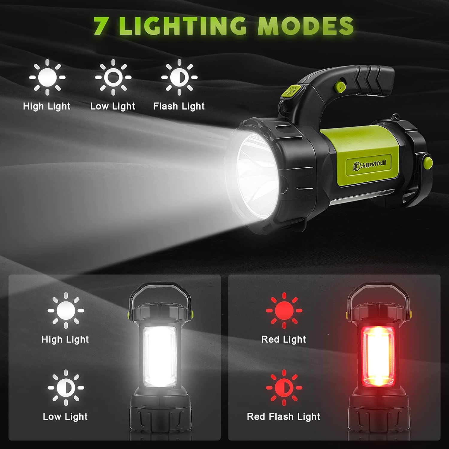 AlpsWolfRechargeable Camping Lantern Outdoor Light
