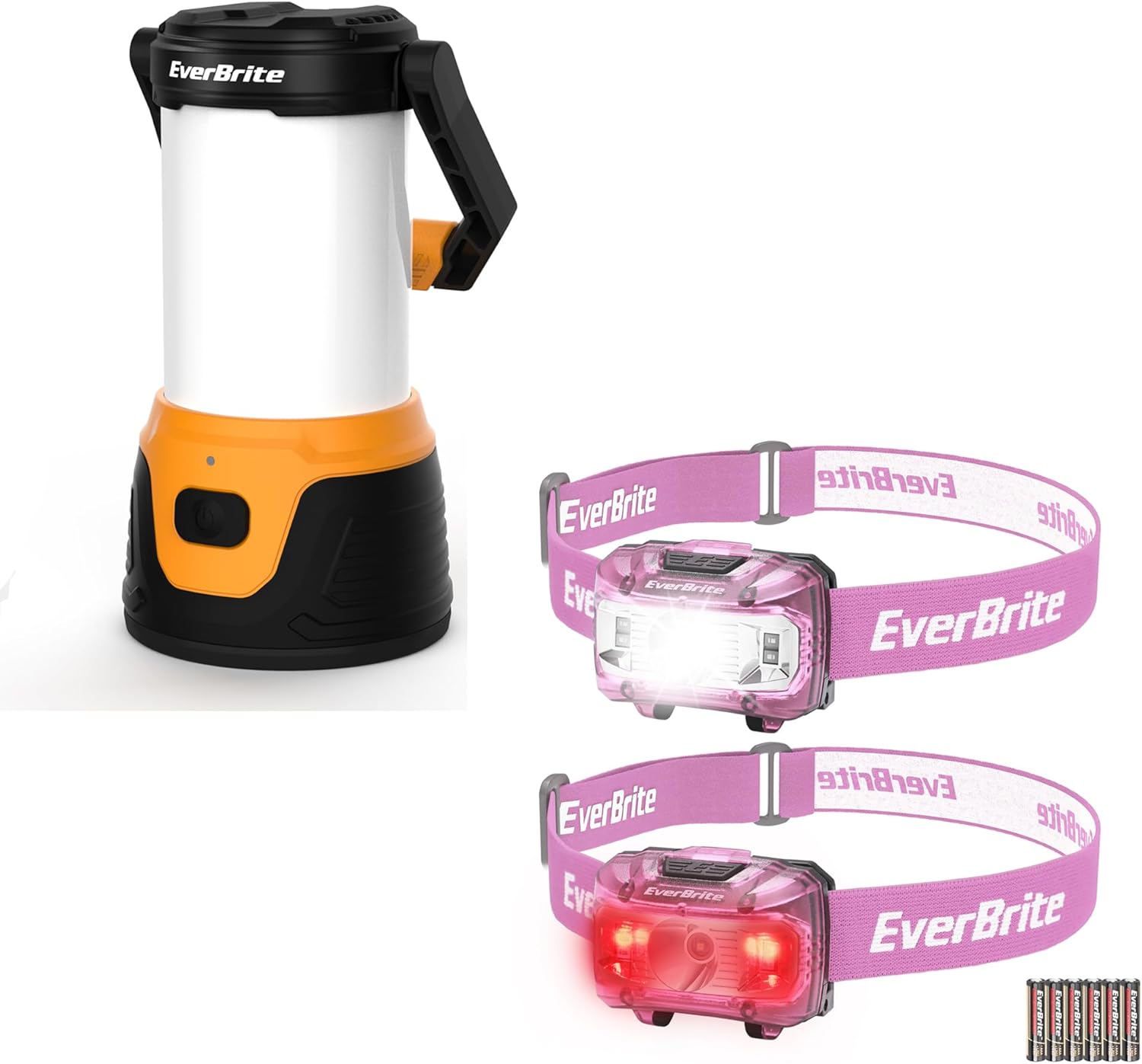 EverBrite 1000 LumensTwo-in-One Camping Lantern Headlamp Bundle