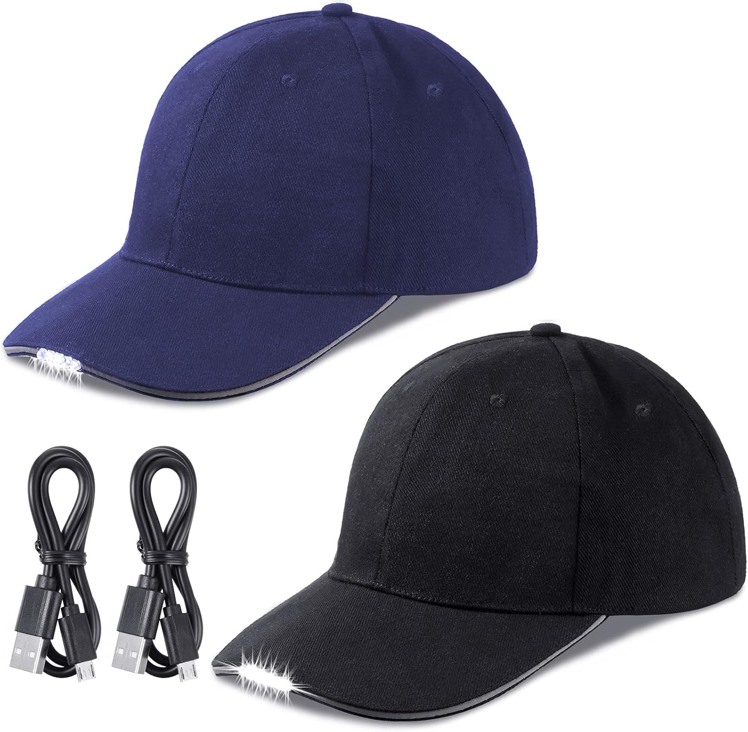 Durable LED Baseball Cap for Camping Fishing - 5 LED Lightweight Headlamp