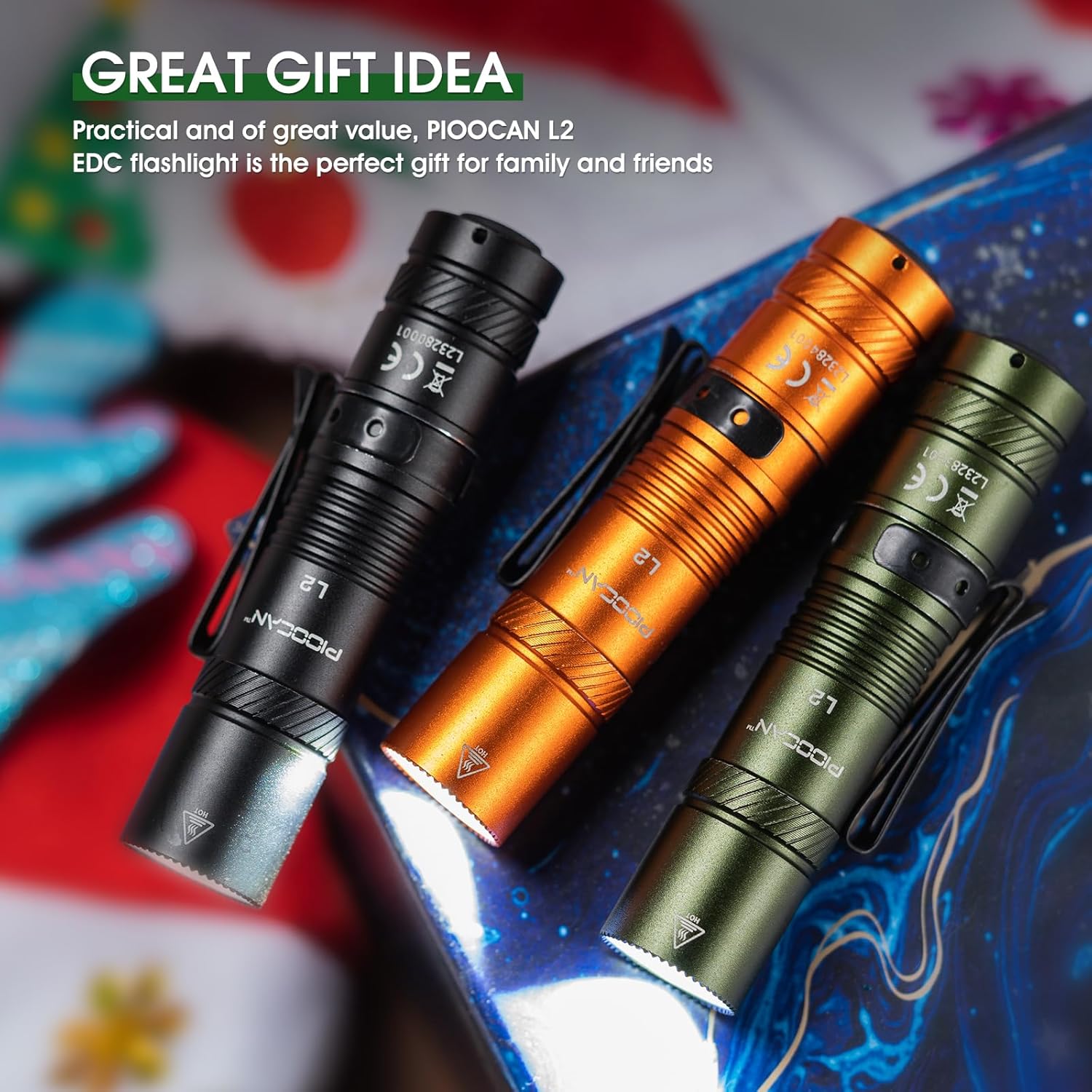 Compact Rechargeable 1200 Lumens EDC Flashlight with 4 Modes