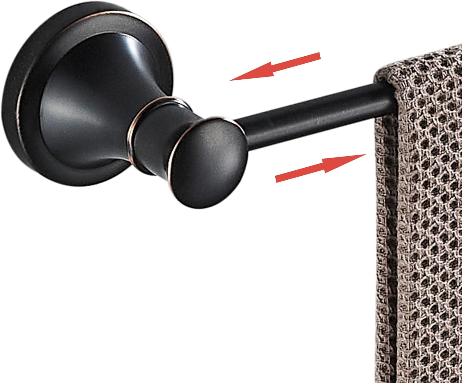 Adjustable Black Bathroom Towel Bar