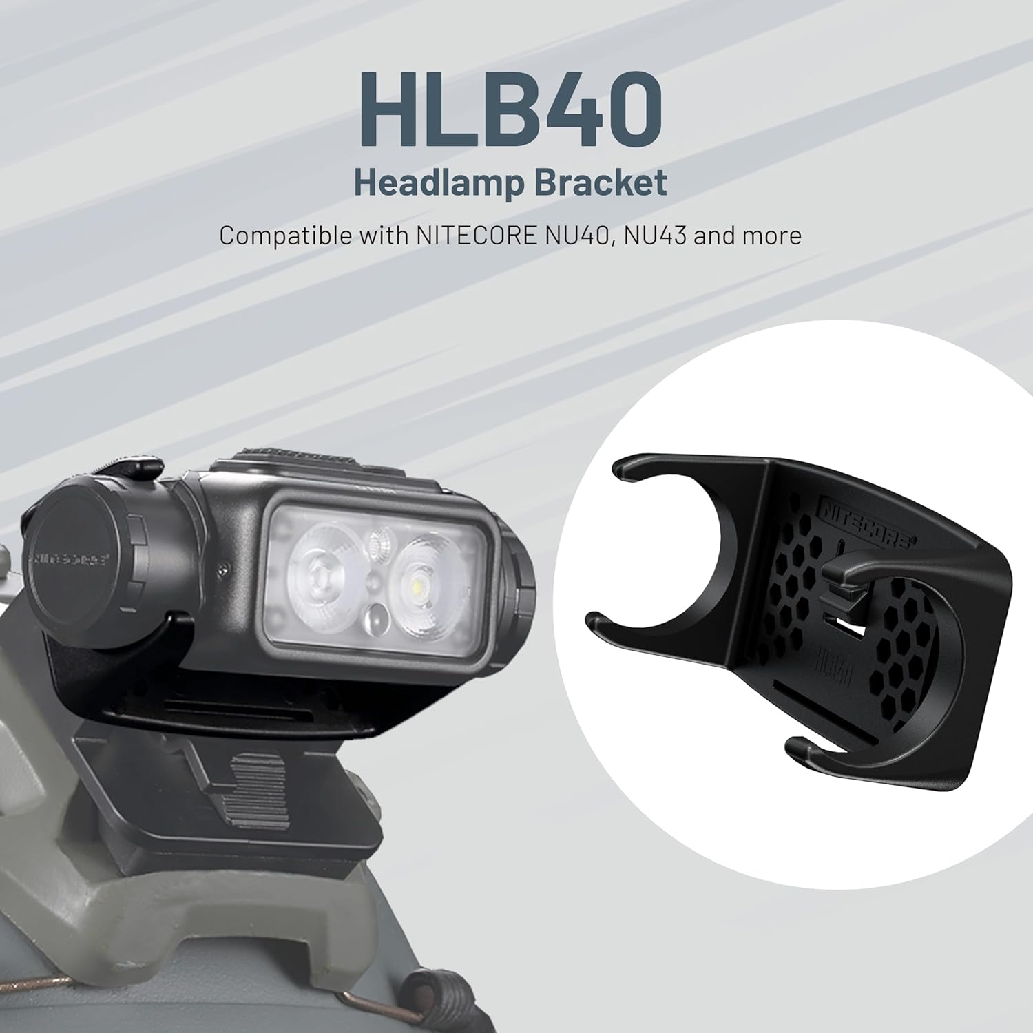 Nitecore HLB40HMB1 Headlamp Bracket Set - Durable Universal Design