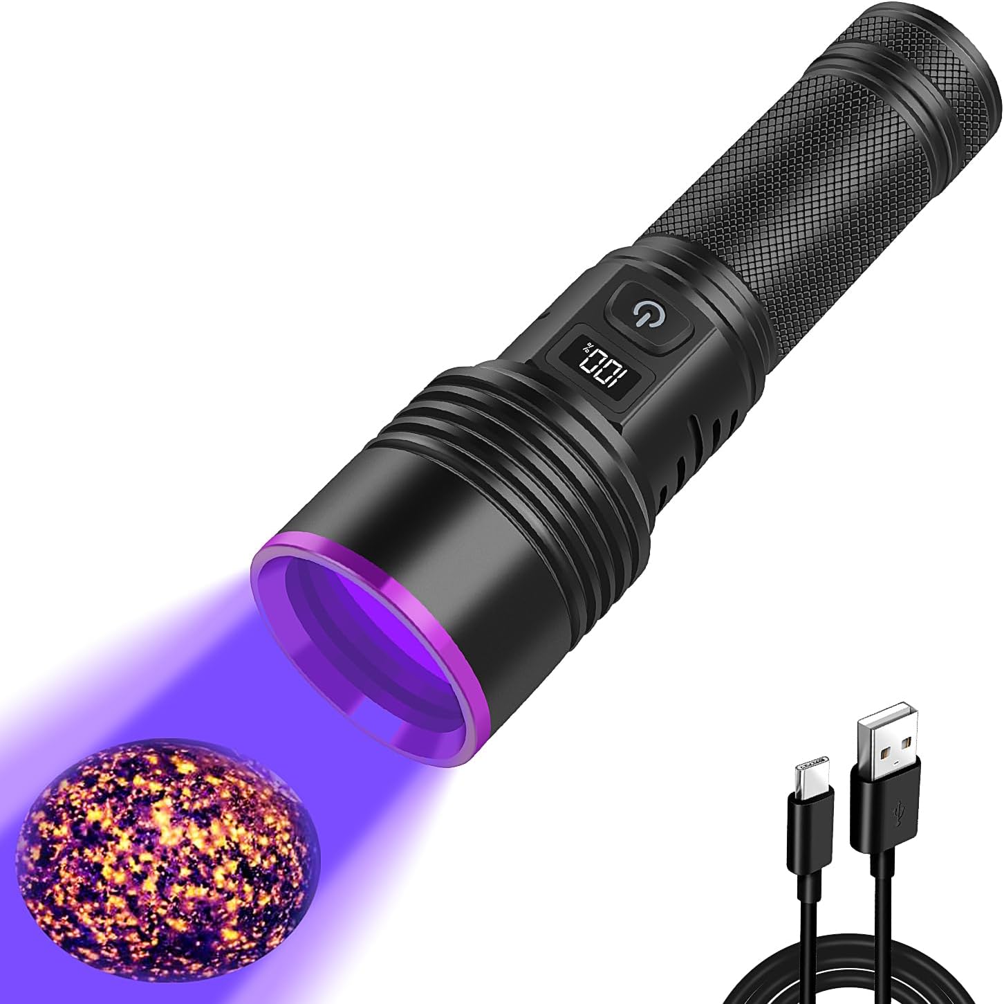 Powerful 365NM UV Flashlight for Pet Urine Scorpion Detection