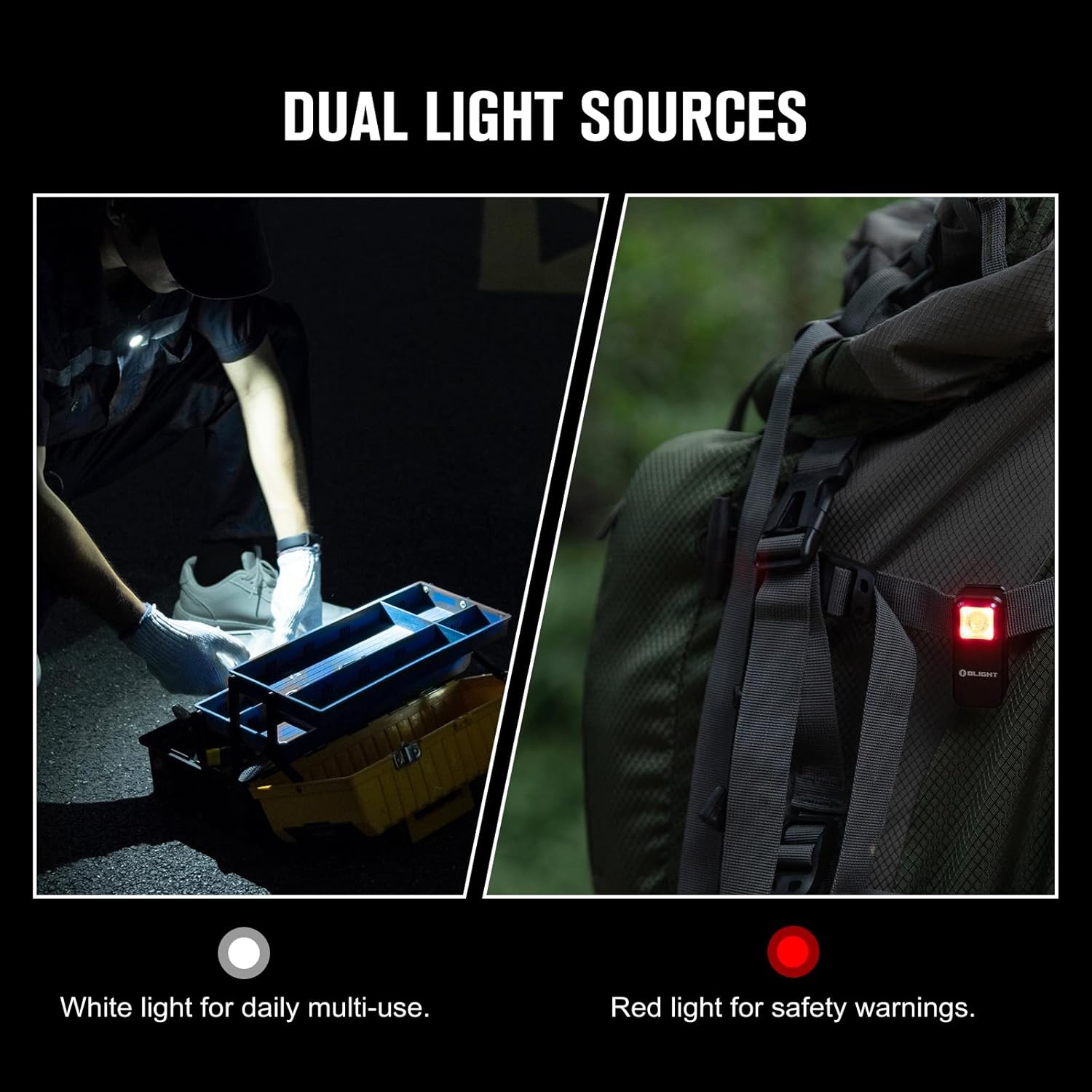 OLIGHT Oclip Rechargeable Dual Light Source EDC Clip-On Flashlight - 300 Lumens