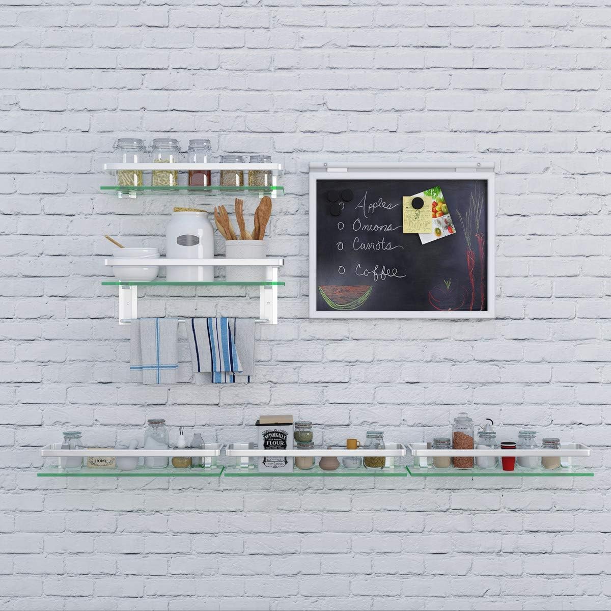 Sturdy Durable Glass Bath Shelf