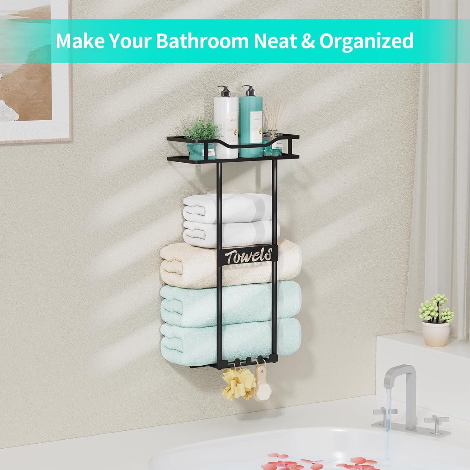 HapiRm Over the Door Towel Rack