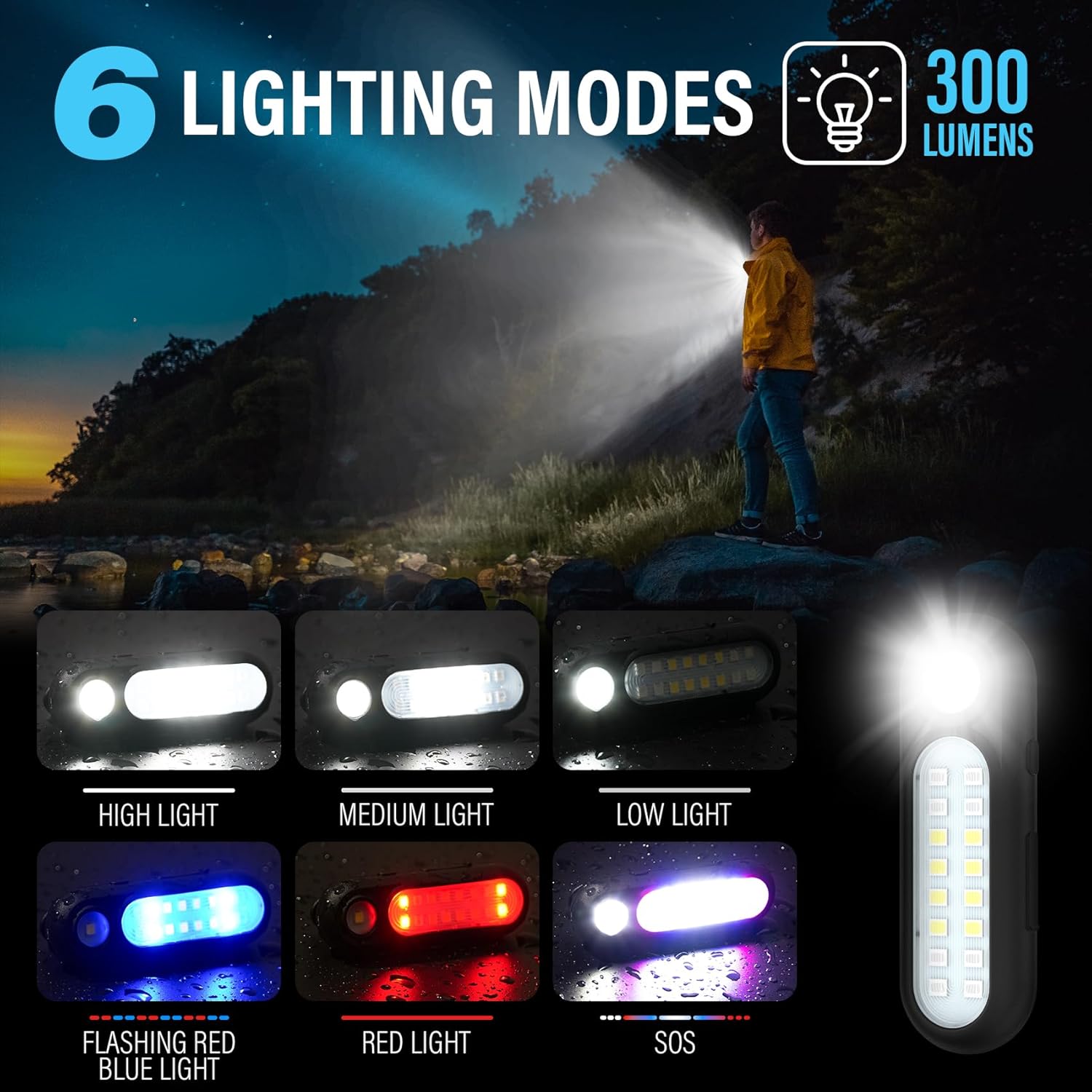 Yaklim Rechargeable Running Flashlight