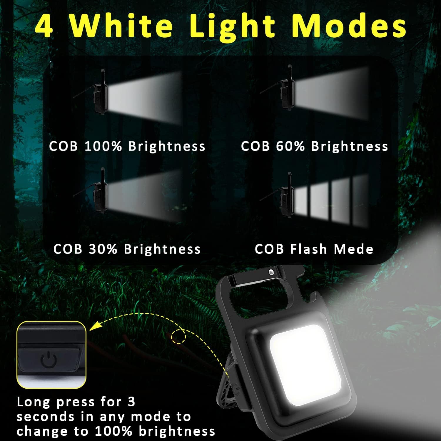 MAKDAK Work Light Keychain 4 Modes