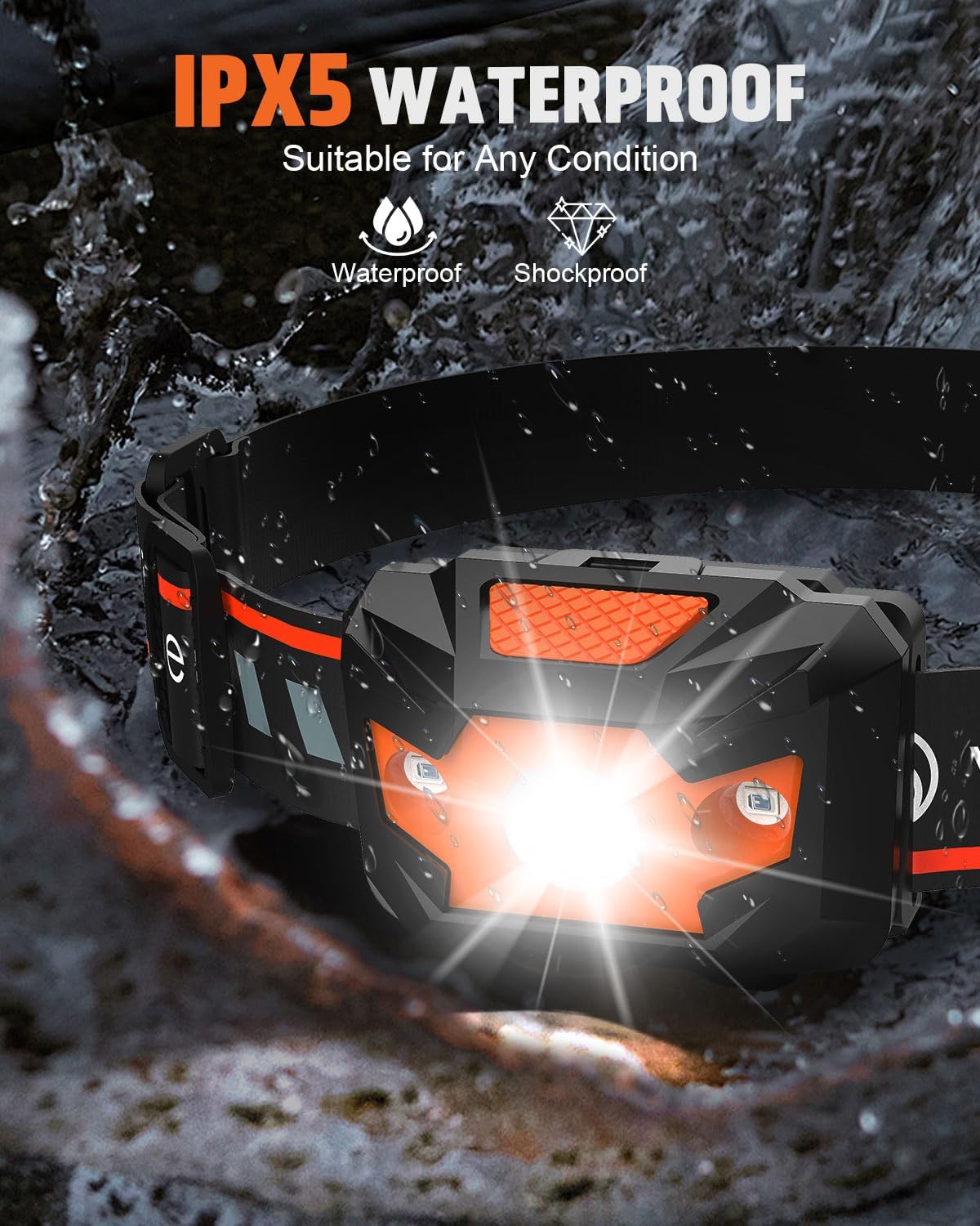 Victoper Headlamp 2Pack 4 Modes Red Light Waterproof Headlamp for Camping Hiking