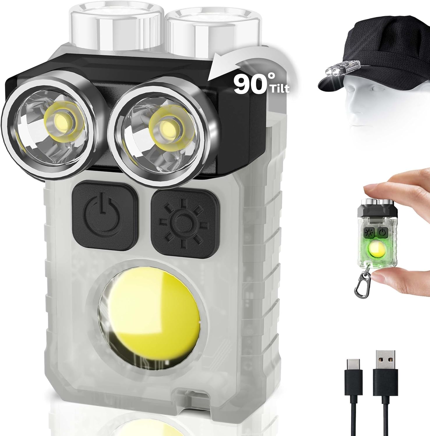 Compact 1200LM Rechargeable EDC Flashlight