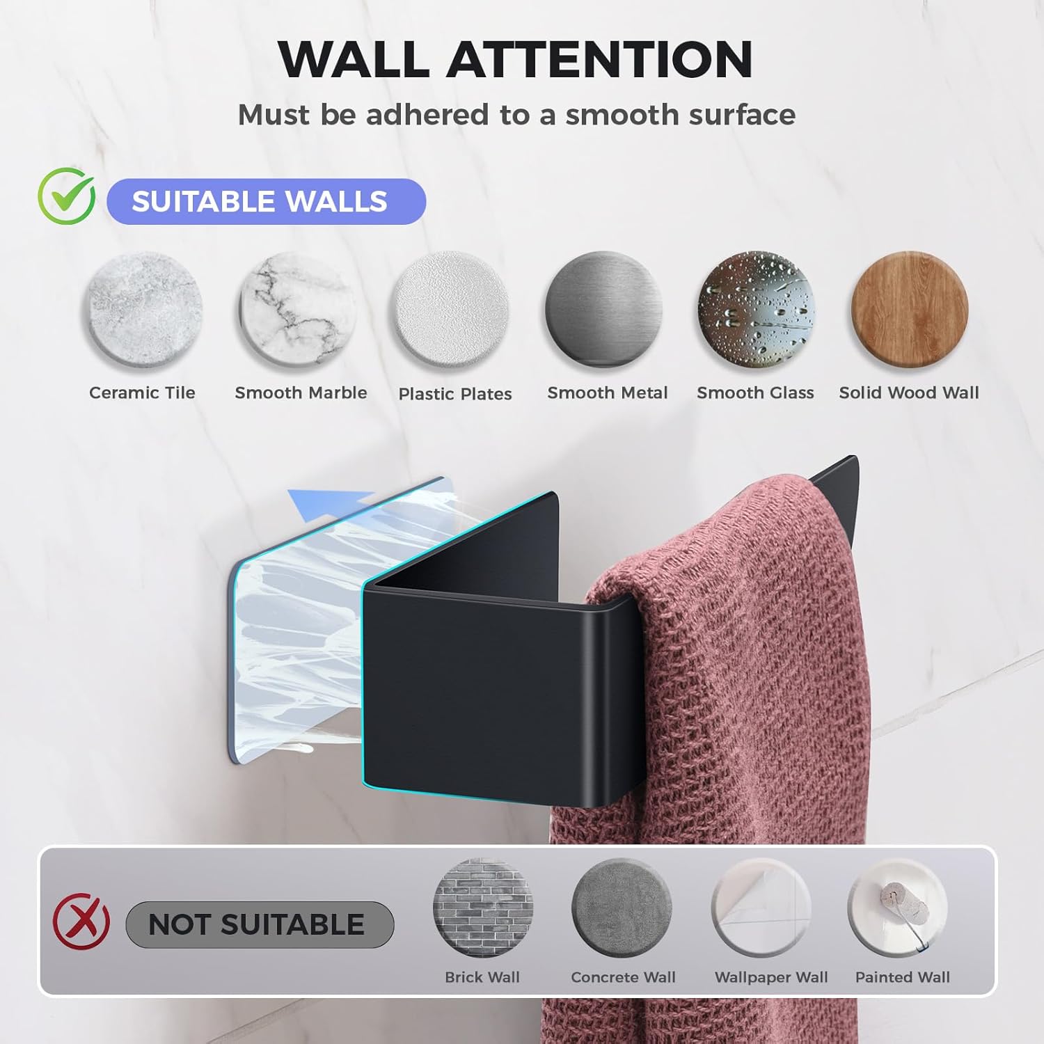 Wall-Mount Stainless Steel Towel Holder