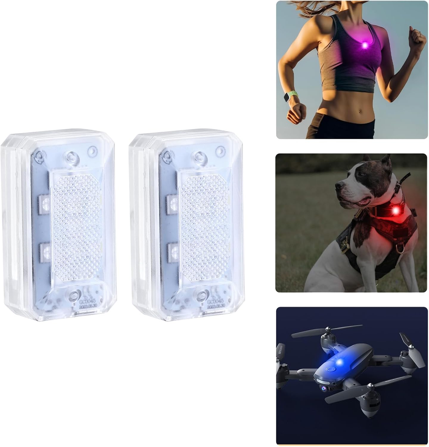 2-Piece Clip-On Running Lights for Night Safety