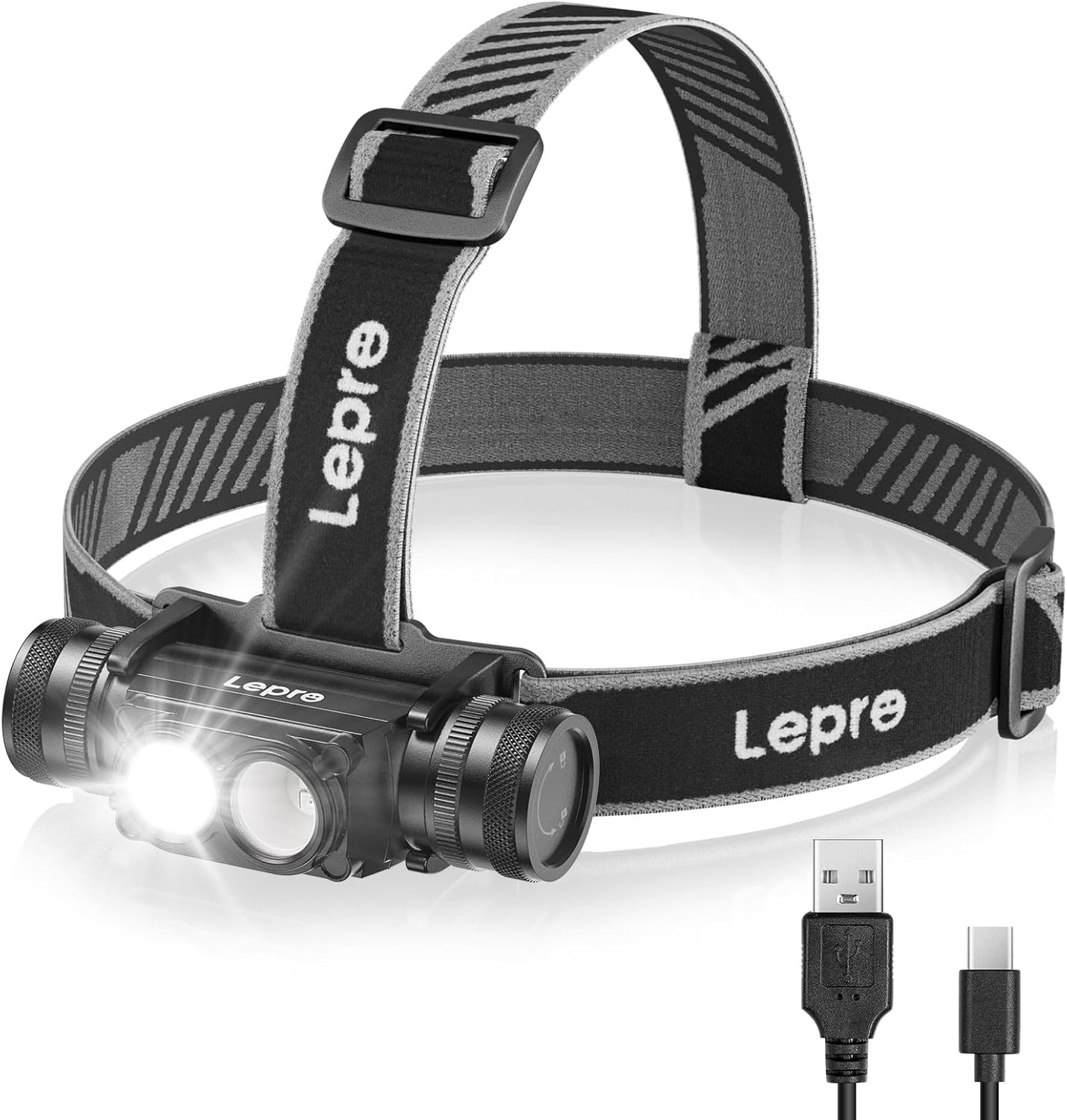 Lepro 1000 Lumen Headlamp - 500FT Flashlight for Camping Hiking