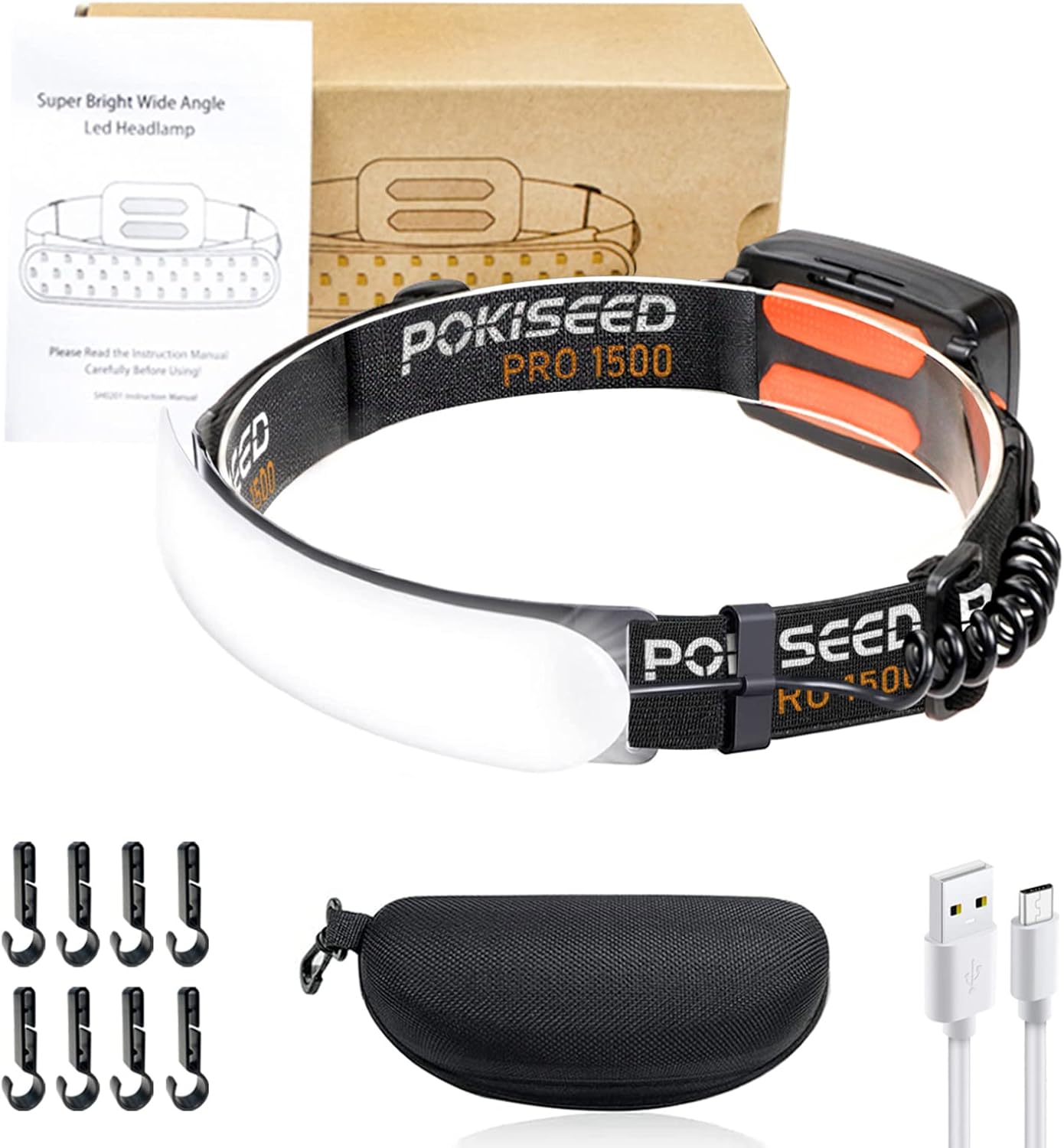 1500 Lumens Waterproof Headlamp