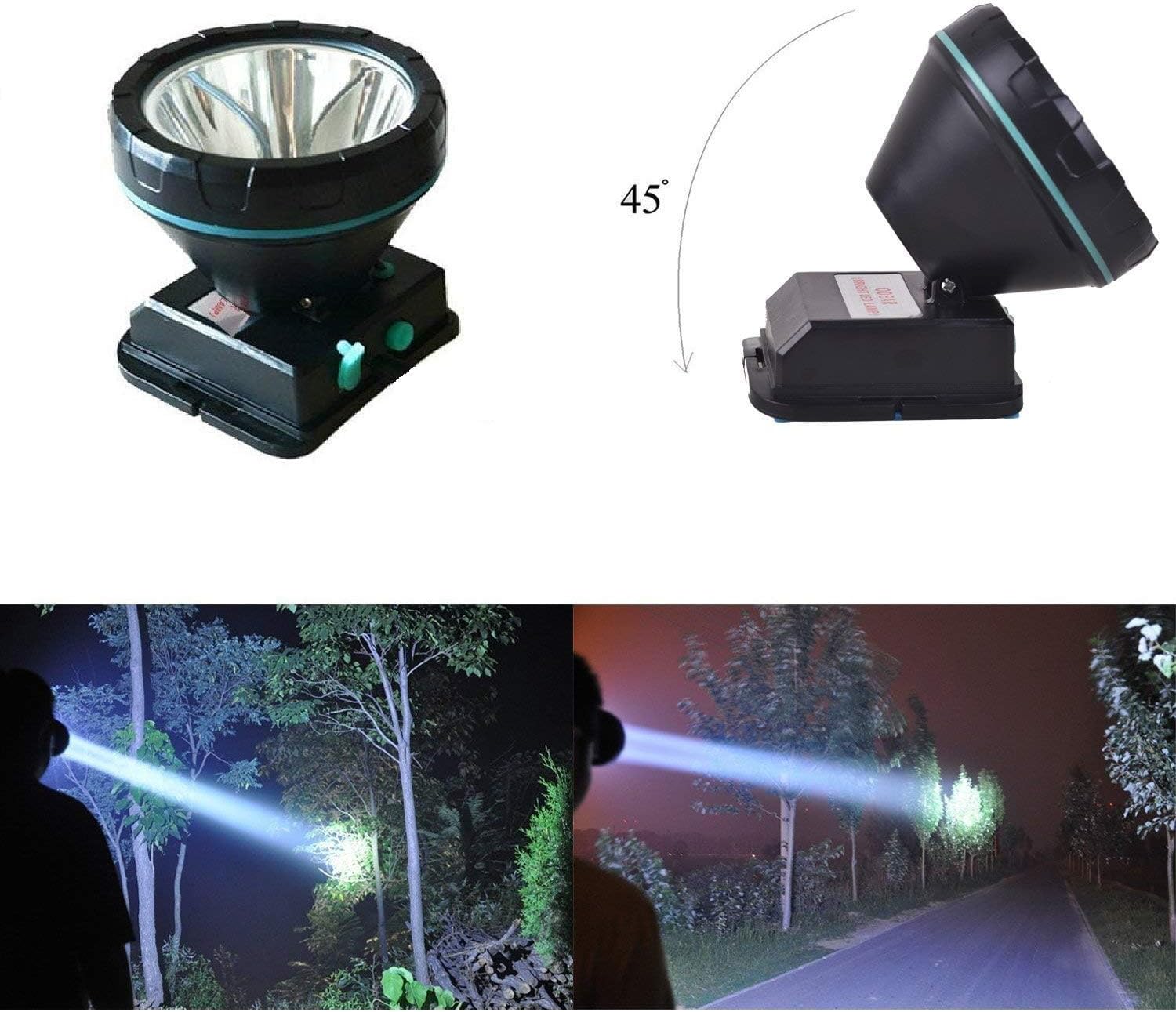 Bright Headlamp - Rechargeable LED Torch for Mining Camping Hiking Fishing