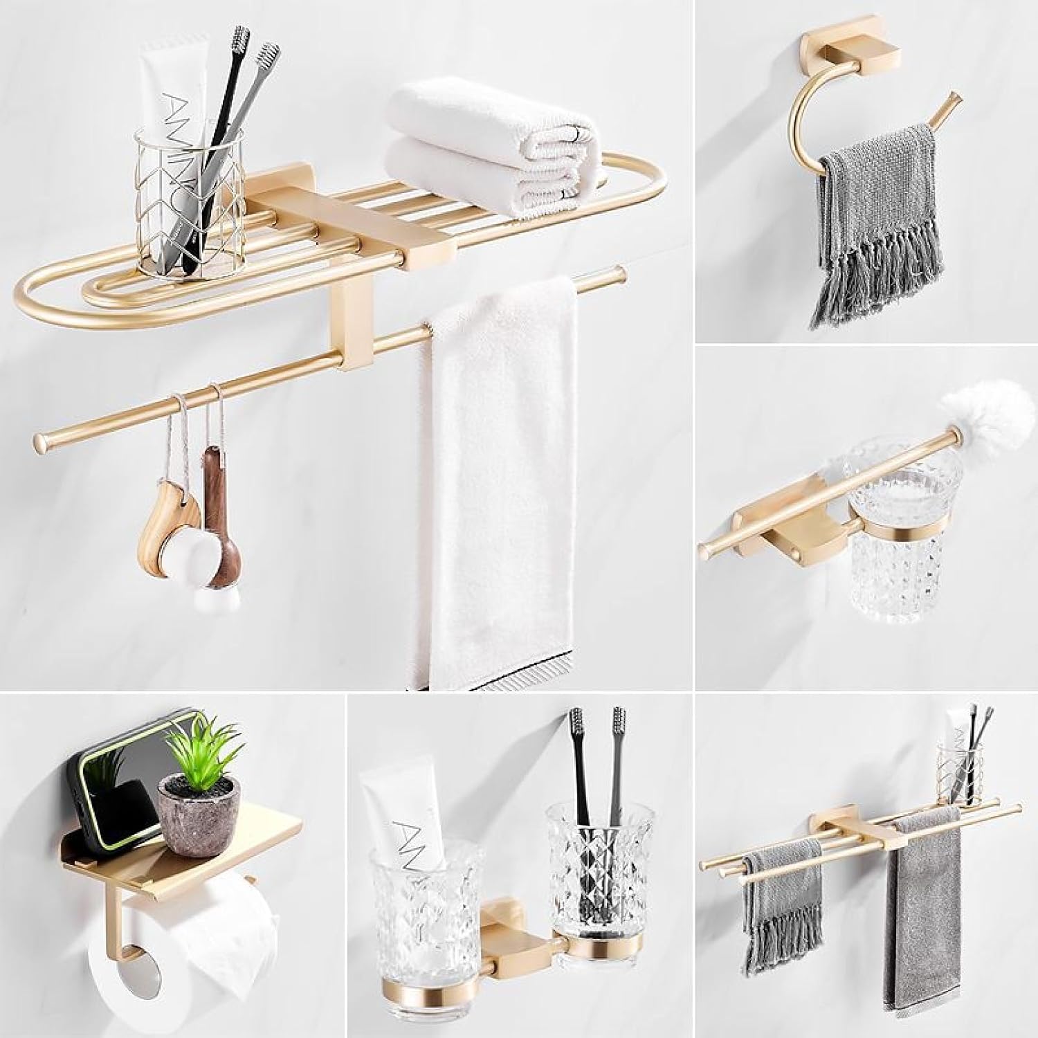 Copper-Ton Towel Rack Space-Saving Bath Towel Organizer