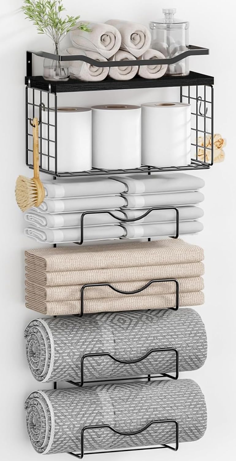 Space-Extending 6-Tier Towel Rack