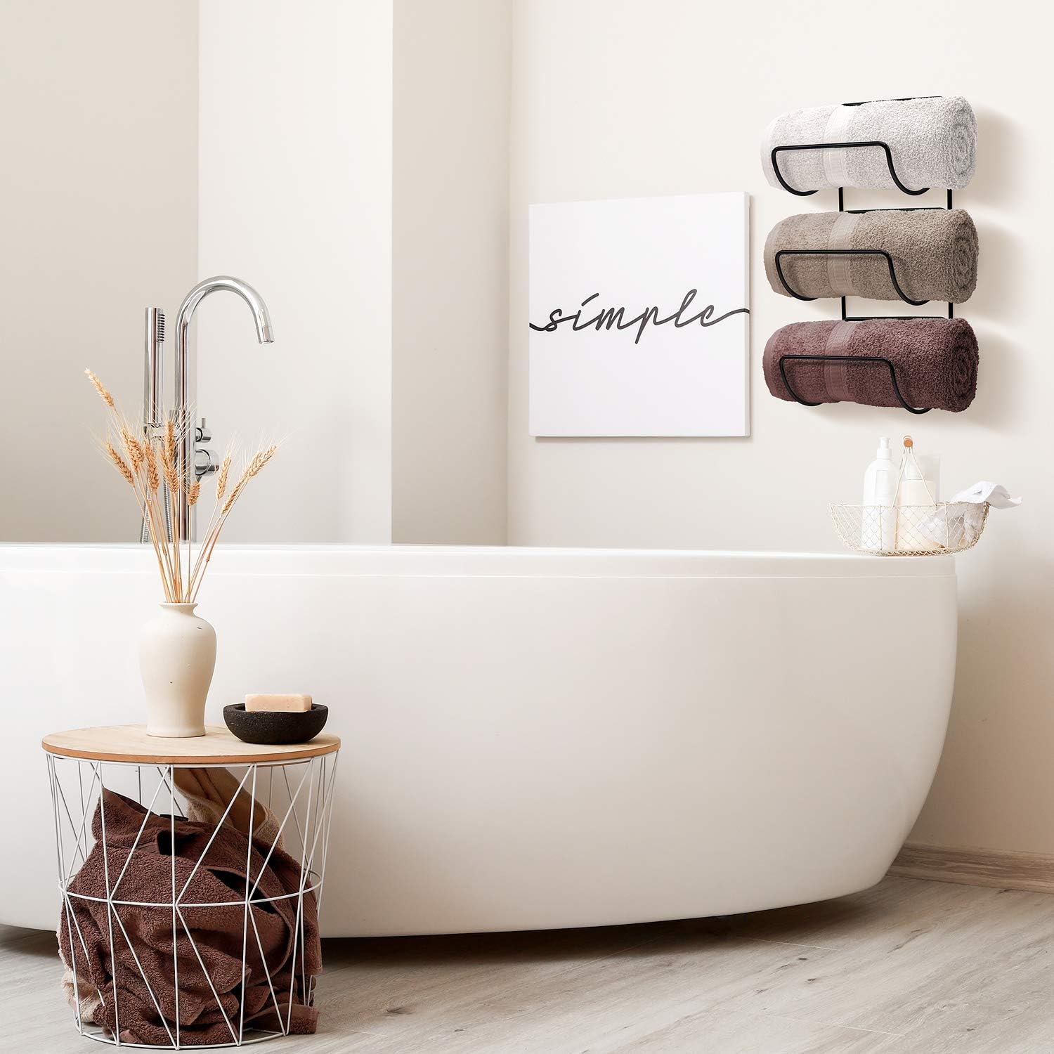 Sorbus 6-Level Towel Rack - Black Set of 2