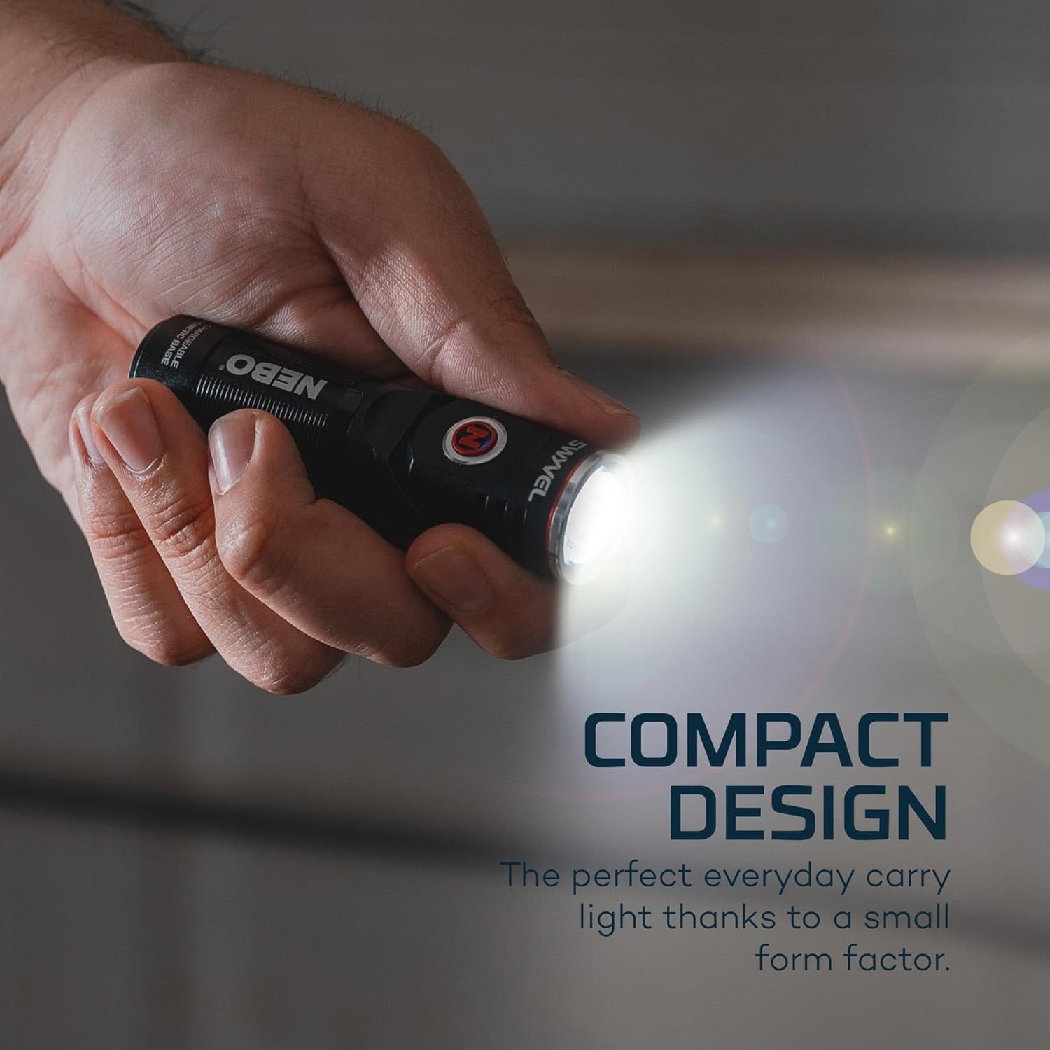 NEBO SWYVEL - Wireless Rechargeable Aluminum Flashlight with Rotating Head