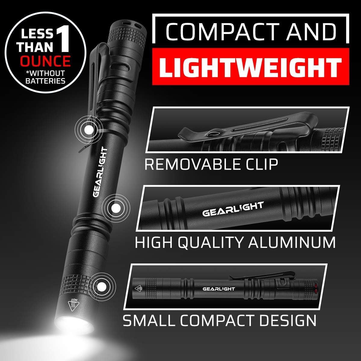 GearLight S100 LED Pocket Pen Light