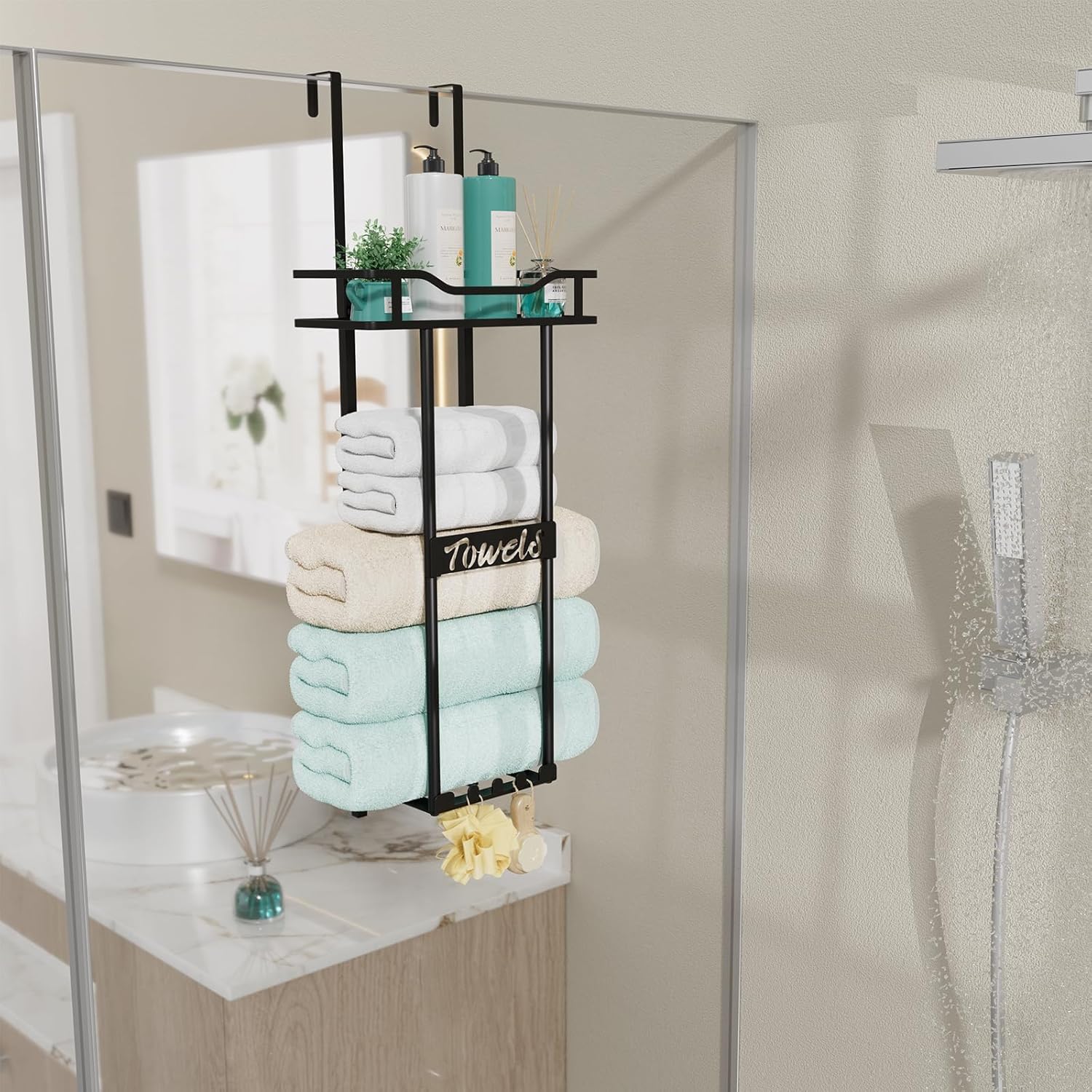 HapiRm Over the Door Towel Rack
