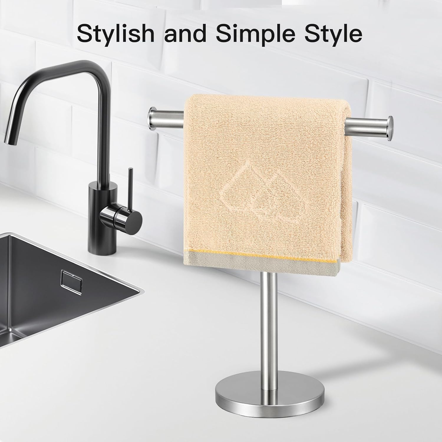Premium stainless steel towel holder for bathroom kitchen