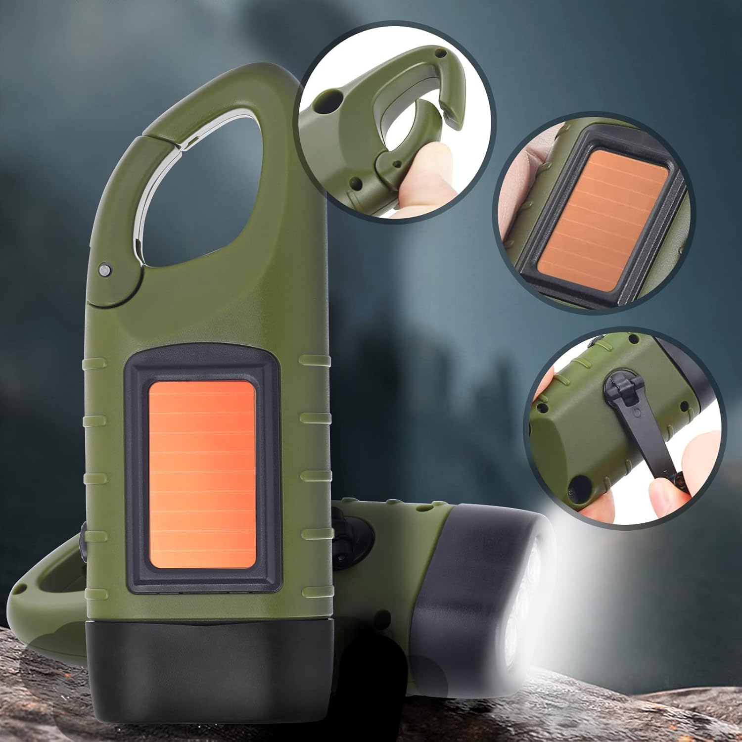 Simpeak 2-Pack Hand Camp Solar Lights Emergency Outdoor