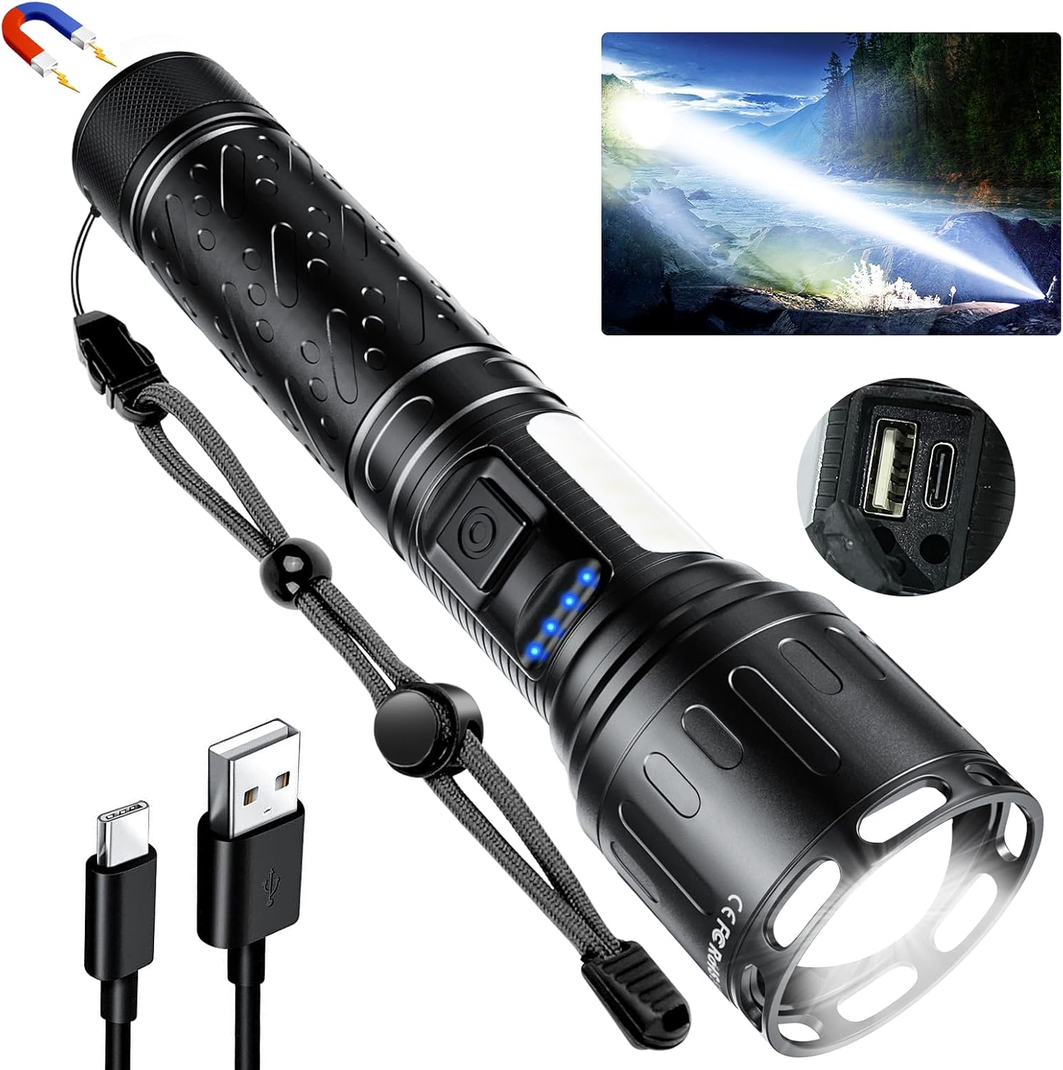 MOREVAC 100000LM Tactical Flashlight