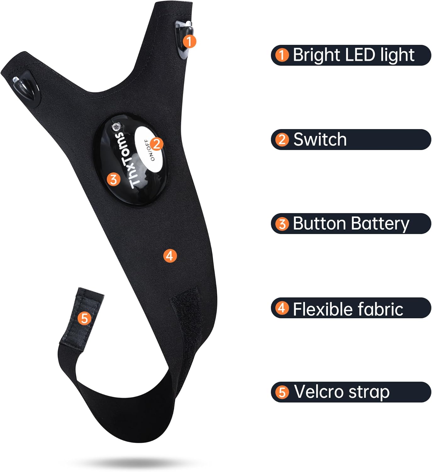 THXTOMS LED Flashlight Gloves for Men