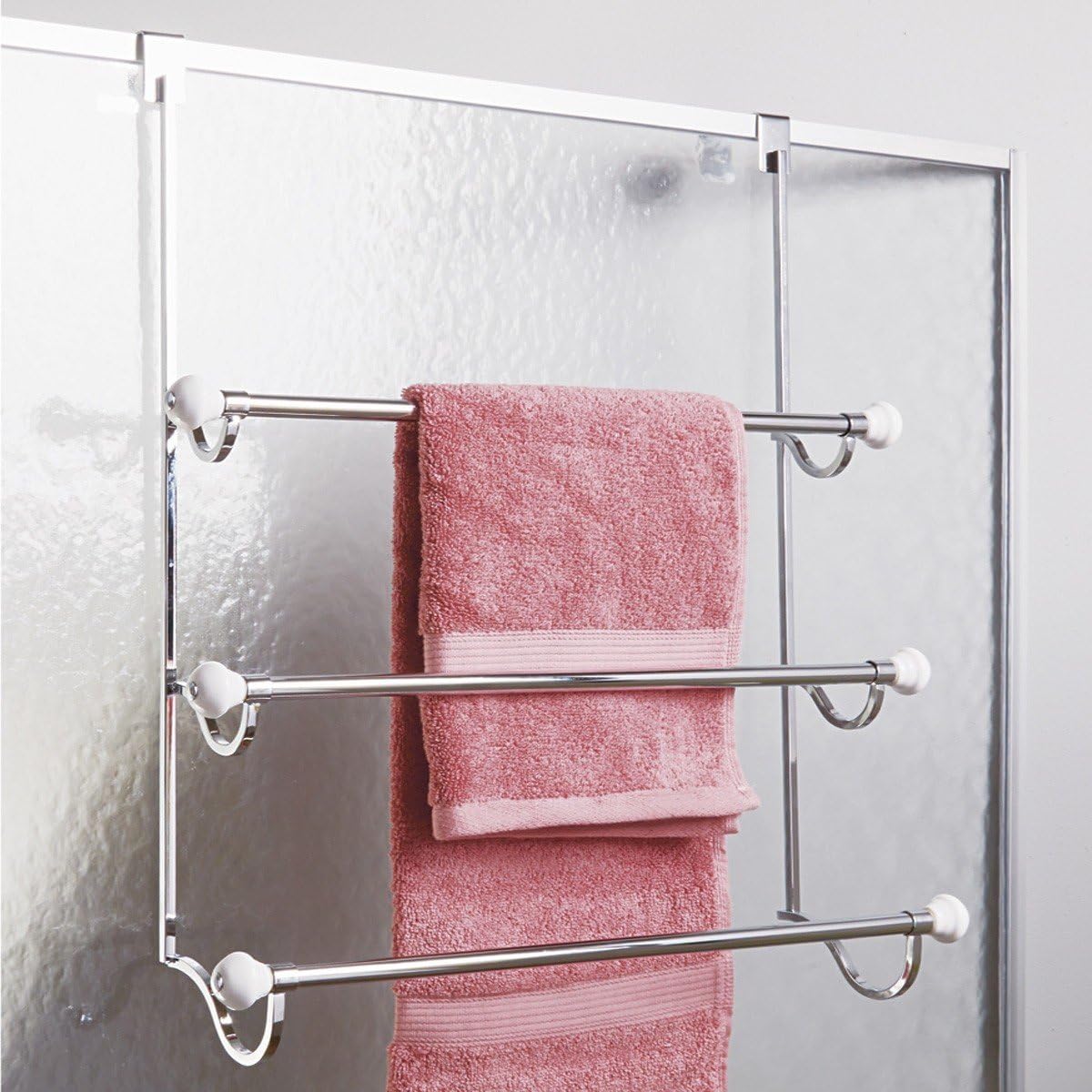 InterDesign iDesign York Metal Over the Shower Door Towel Rack