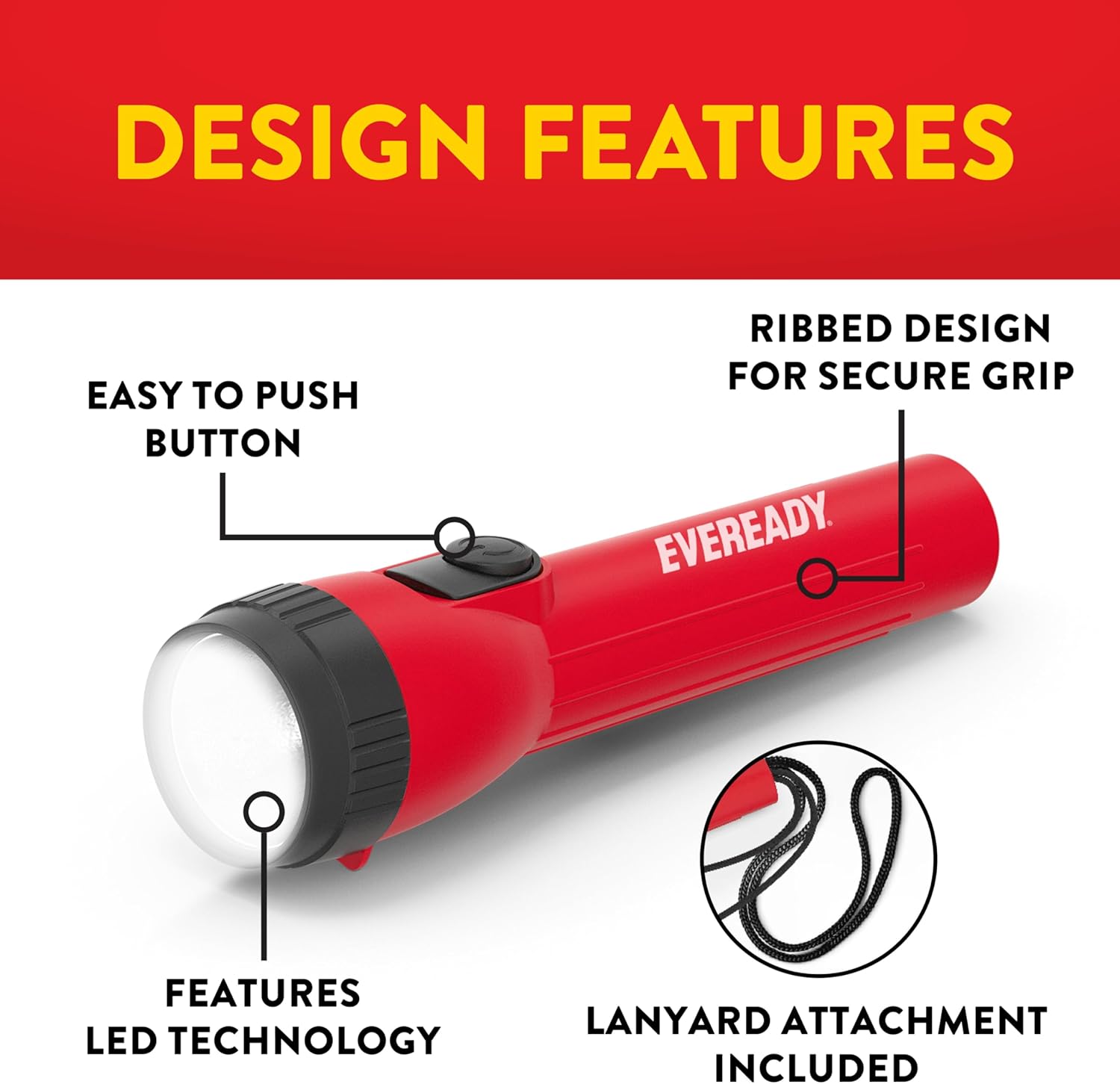 Eveready Flashlight Set 3-Piece LED AAA Batteries