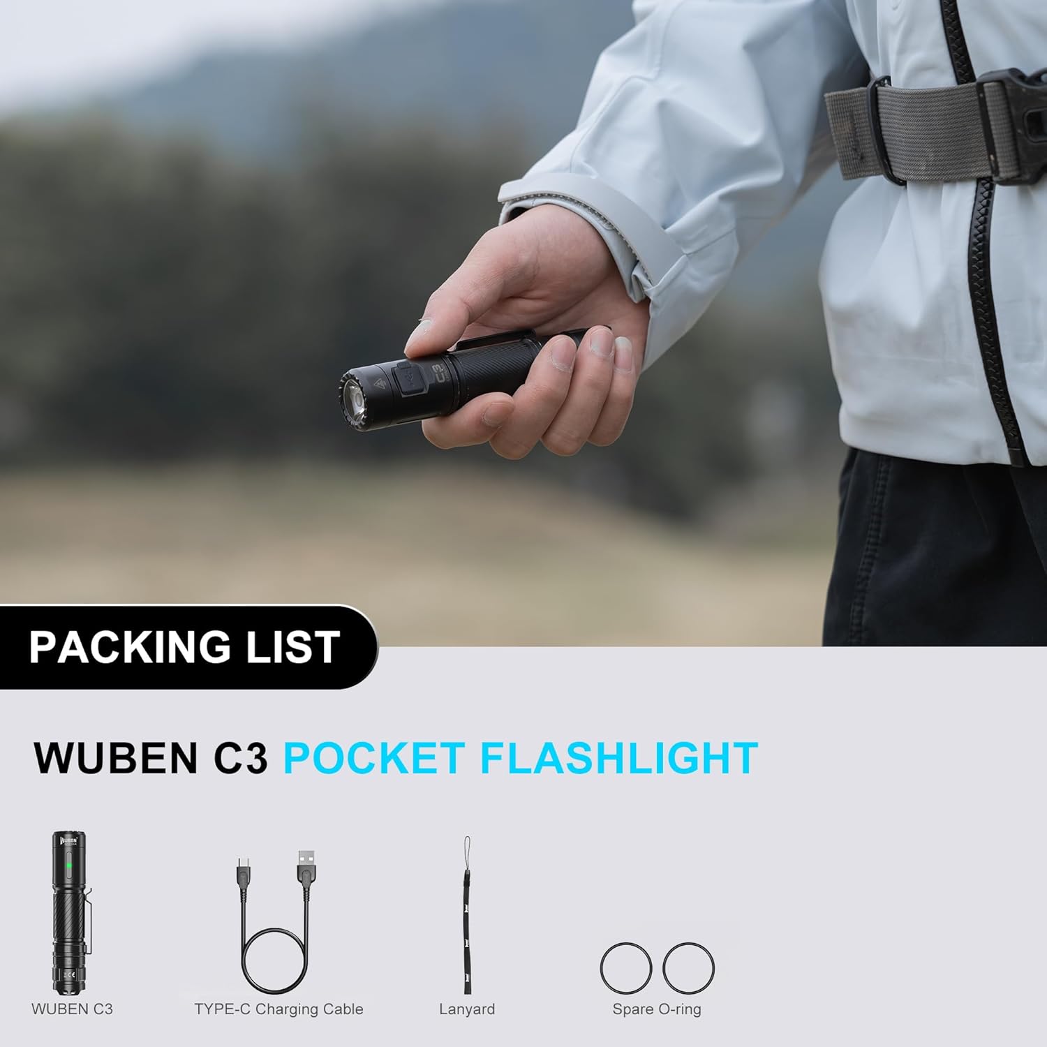 WUBEN C3 Rechargeable Flashlight