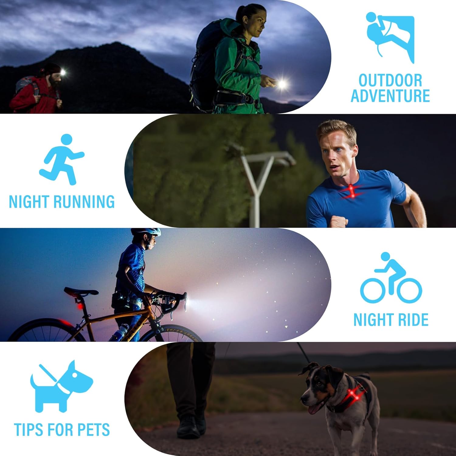 Yaklim Rechargeable Running Flashlight