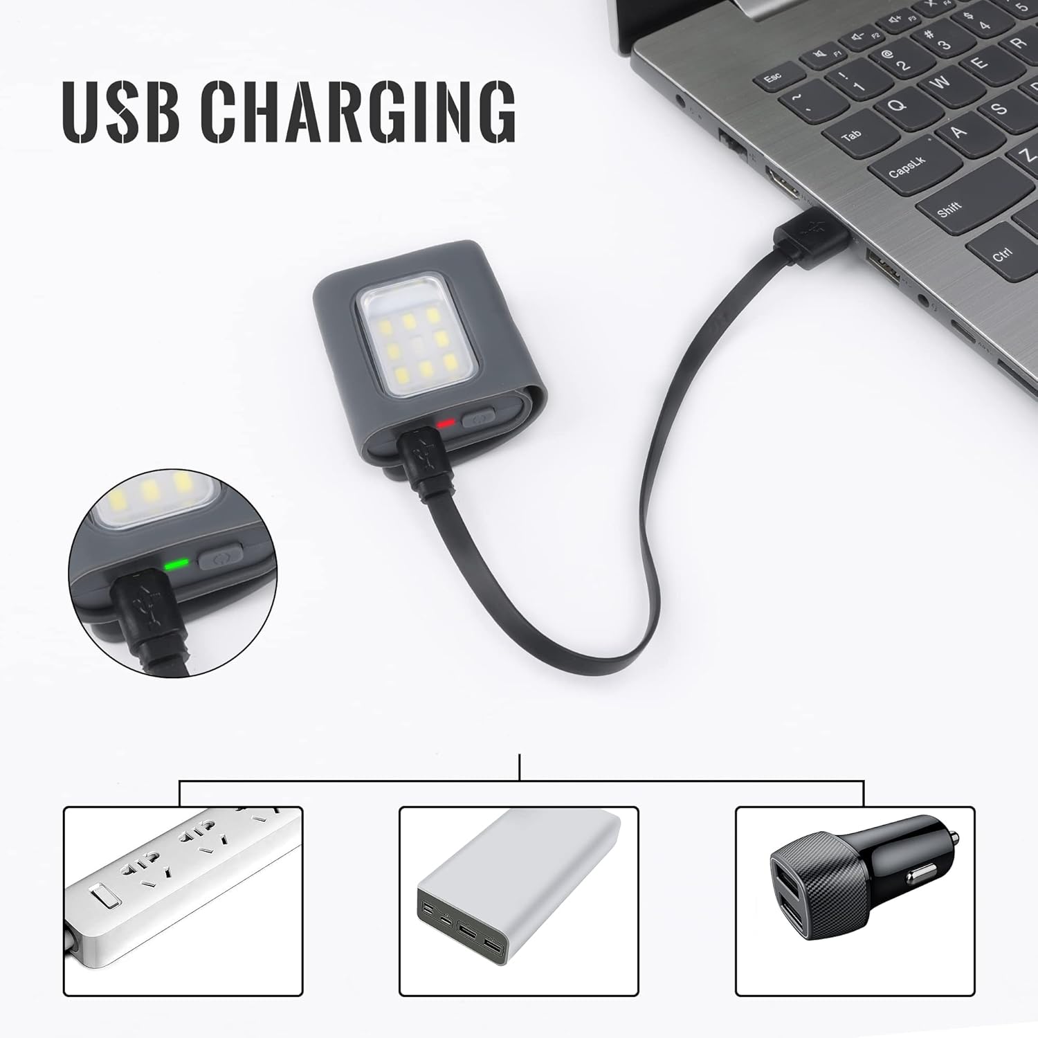Bright clip-on night light