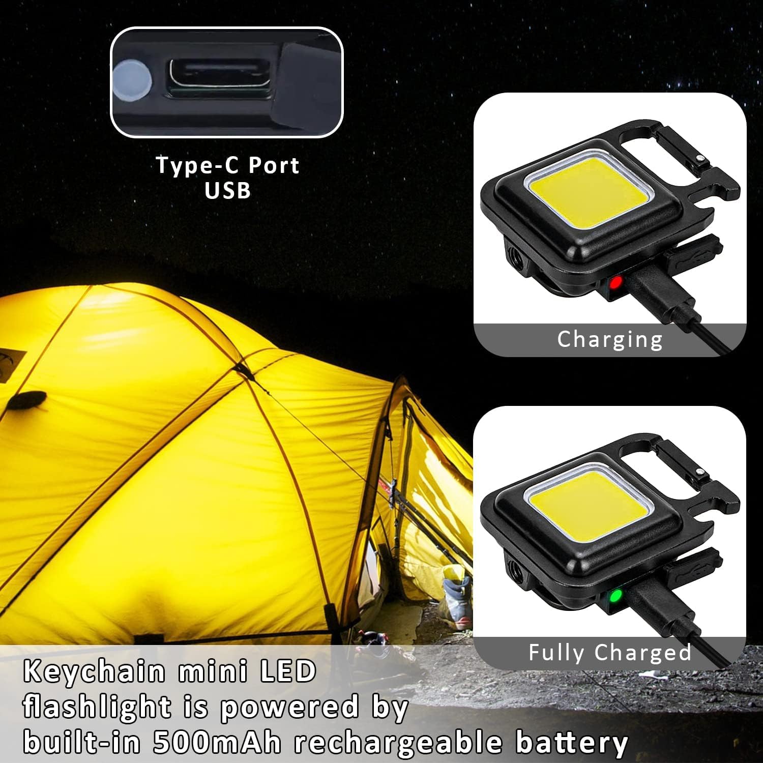 MAKDAK Work Light Keychain 4 Modes