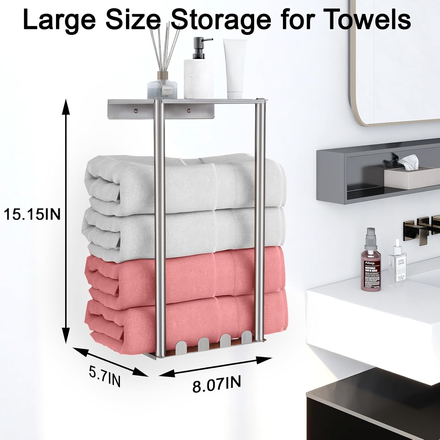 JIAPAIDUO Wall Mounted Towel Rack