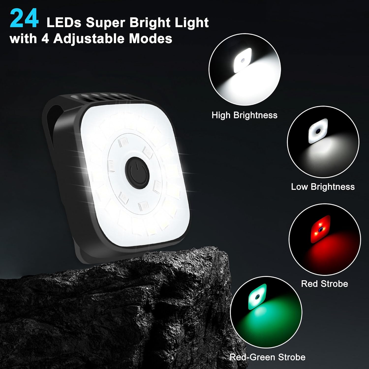Sturdy Night Running Lights for Men Women - 12 LED Clip-On Flashlight