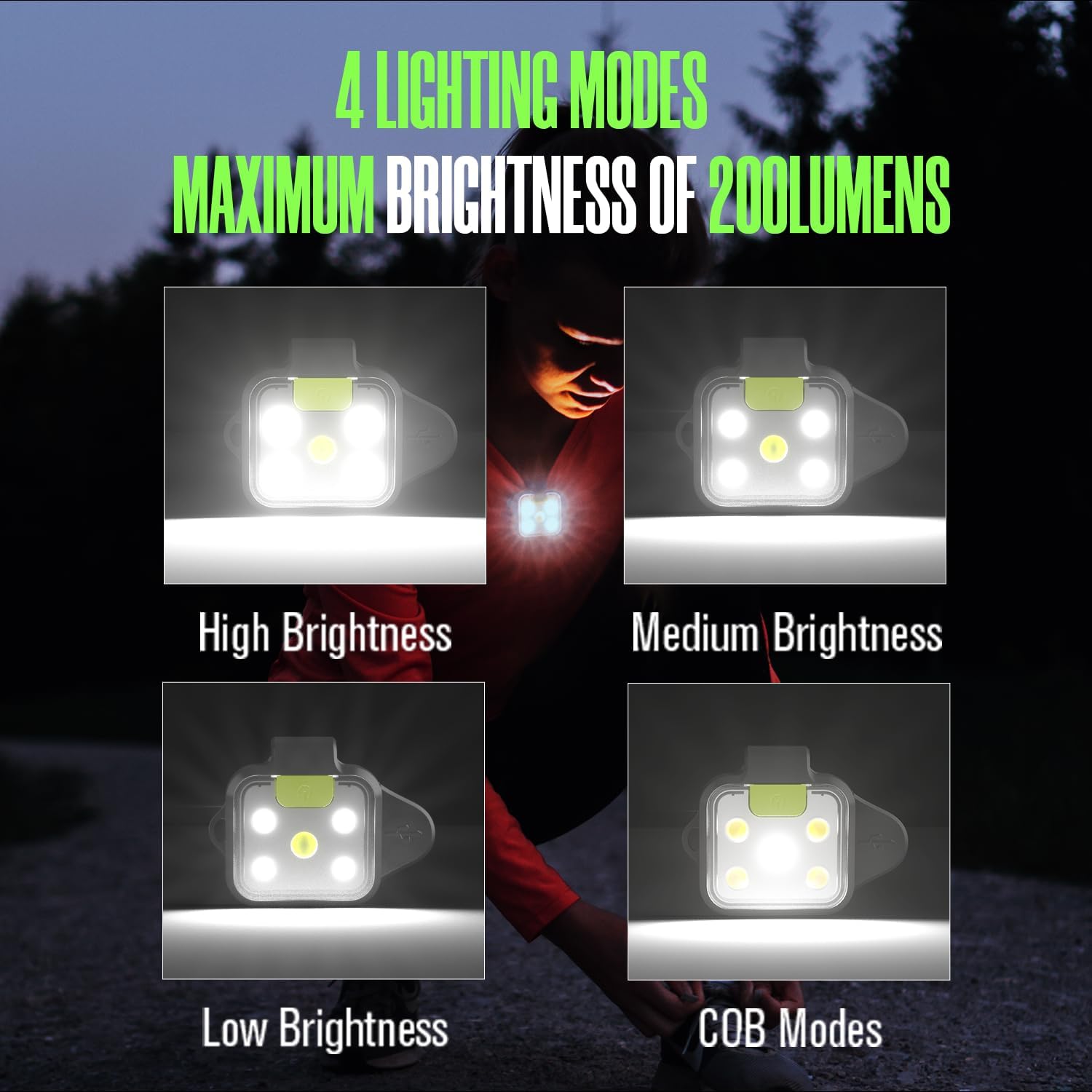 Durable Clip-On Running Lights for Nighttime Safety