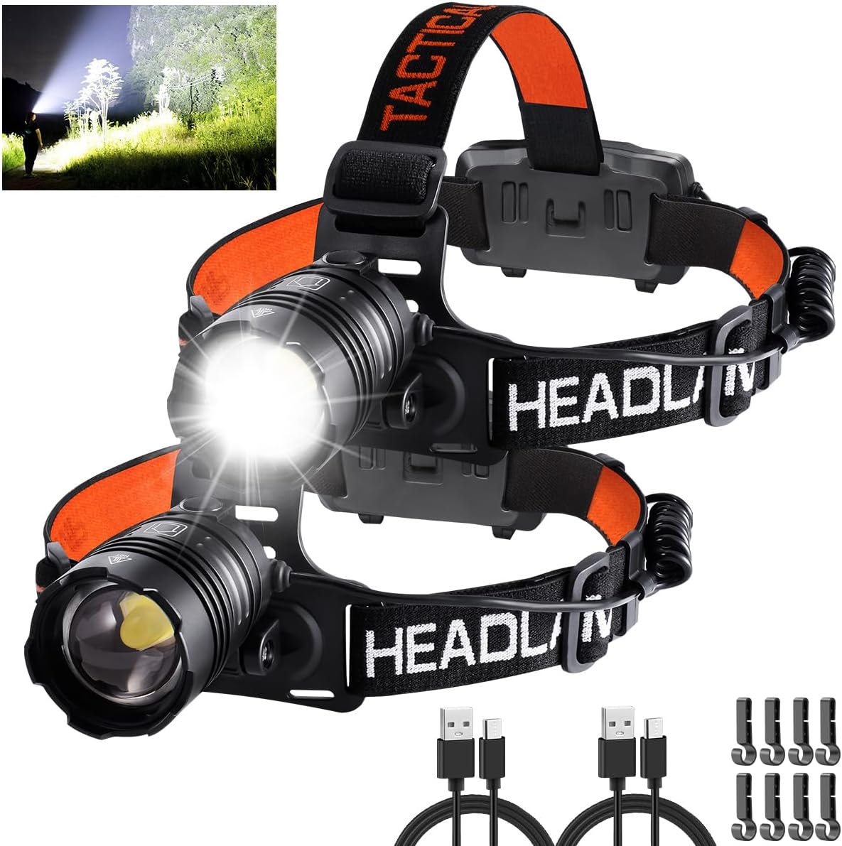 High-Brightness Rechargeable Headlamp