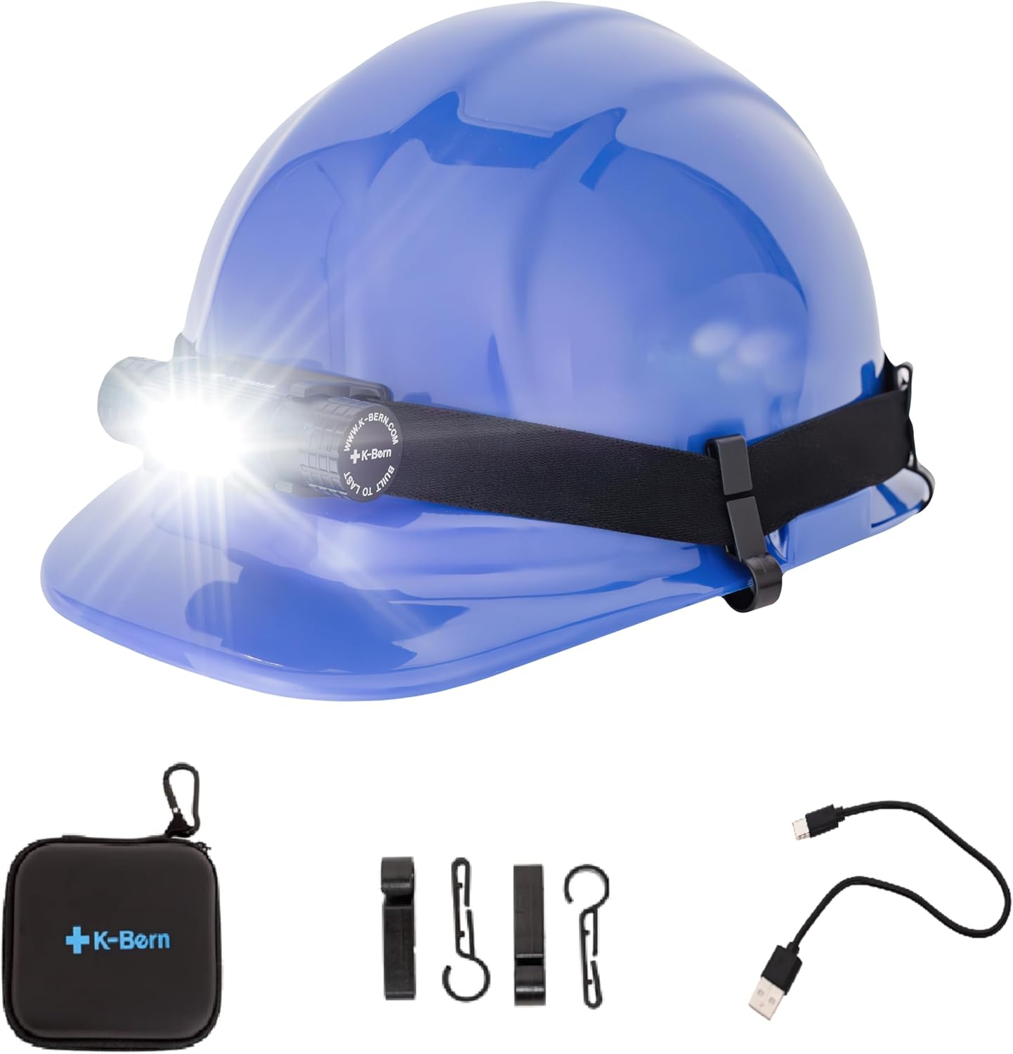 K-Bern Rechargeable Headlamp - Waterproof Aluminum 1850 Lumen Beam
