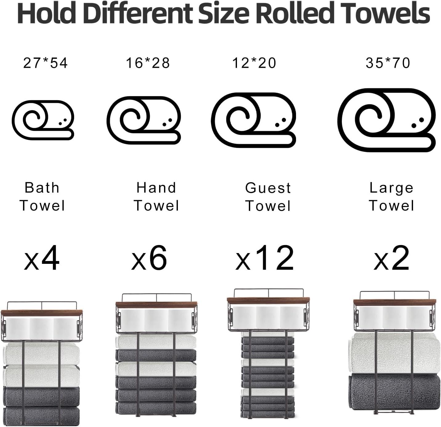 Stylish Wall-Mount Towel Rack for Efficient Storage