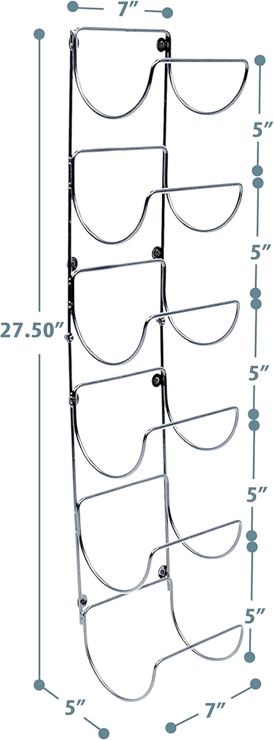 Sorbus 6-Piece Silver Metal Towel Rack Wall-Mounted Storage Organizer