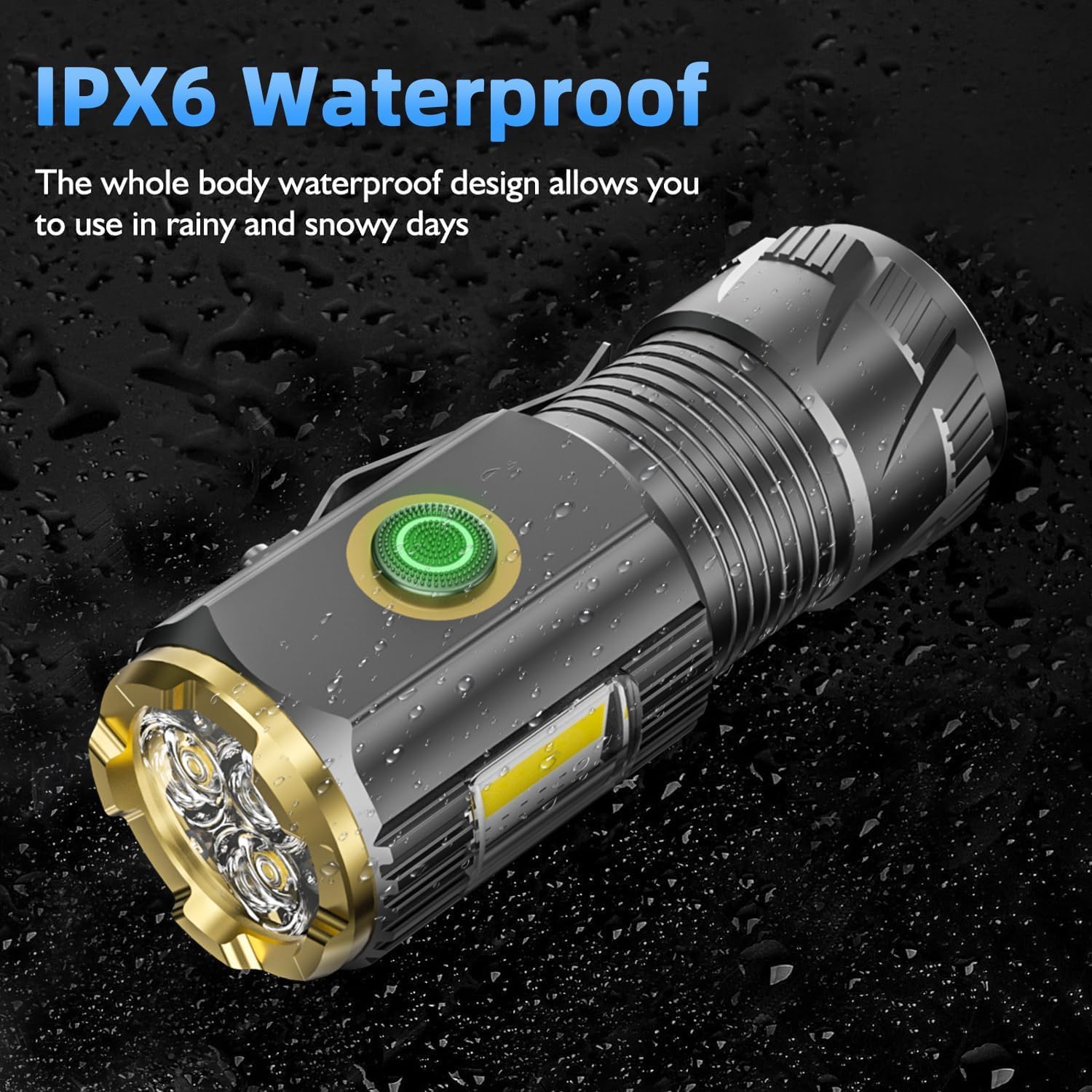 Rechargeable Mini LED Flashlight with 9000 Lumens