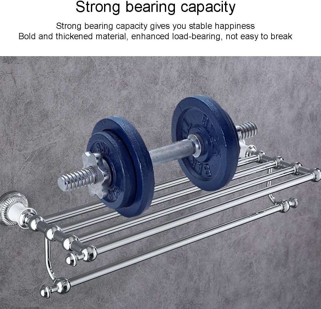 Double towel rack European silver multifunctional bathroom accessory