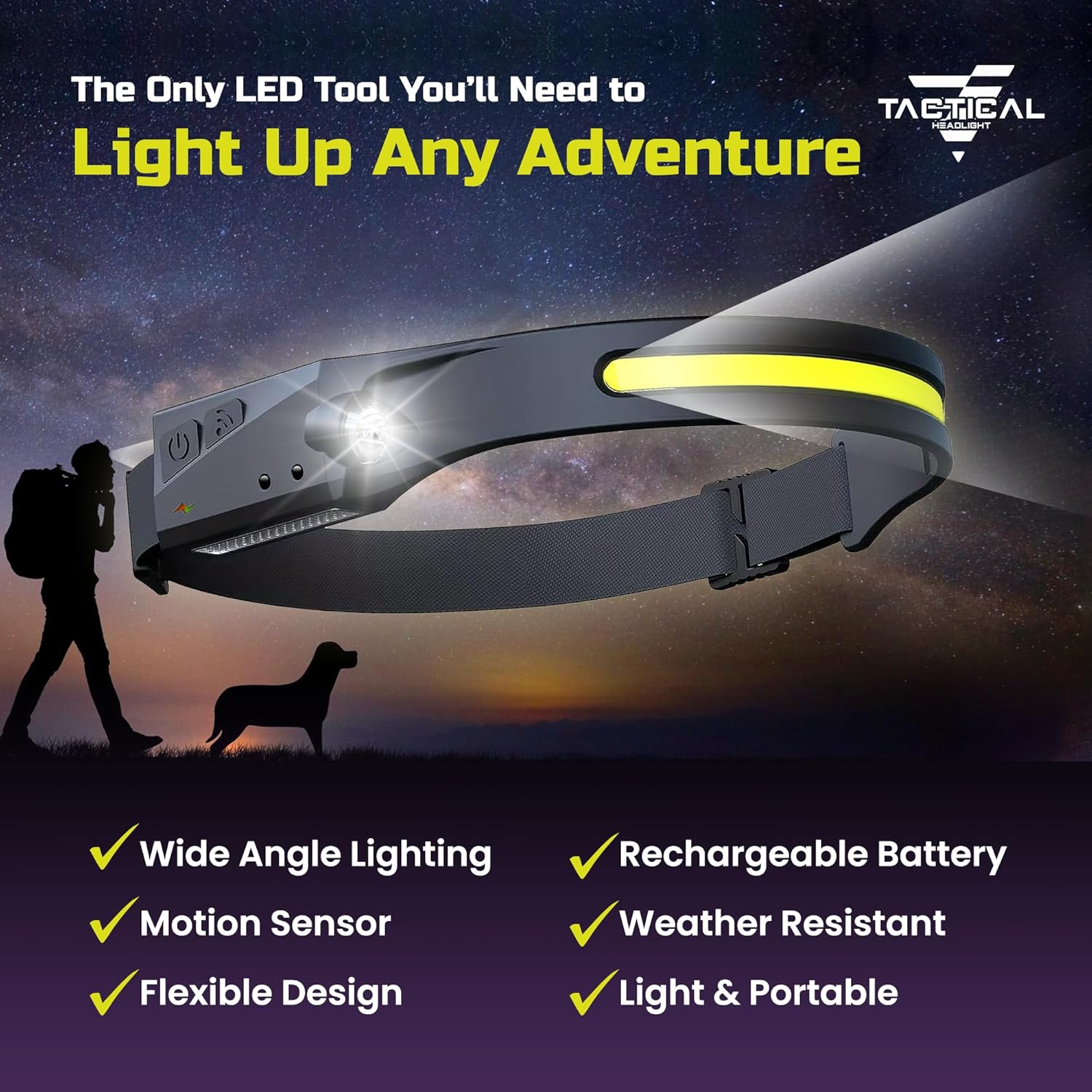 Military Grade 230 Rechargeable LED Headlamp